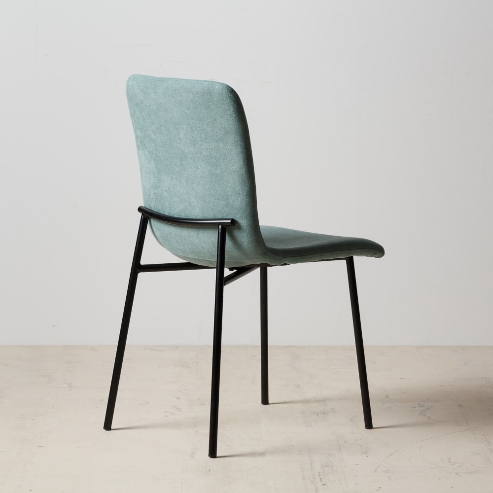 Set de 2 sillas de comedor de metal verde agua Jasper 44x54x86cm