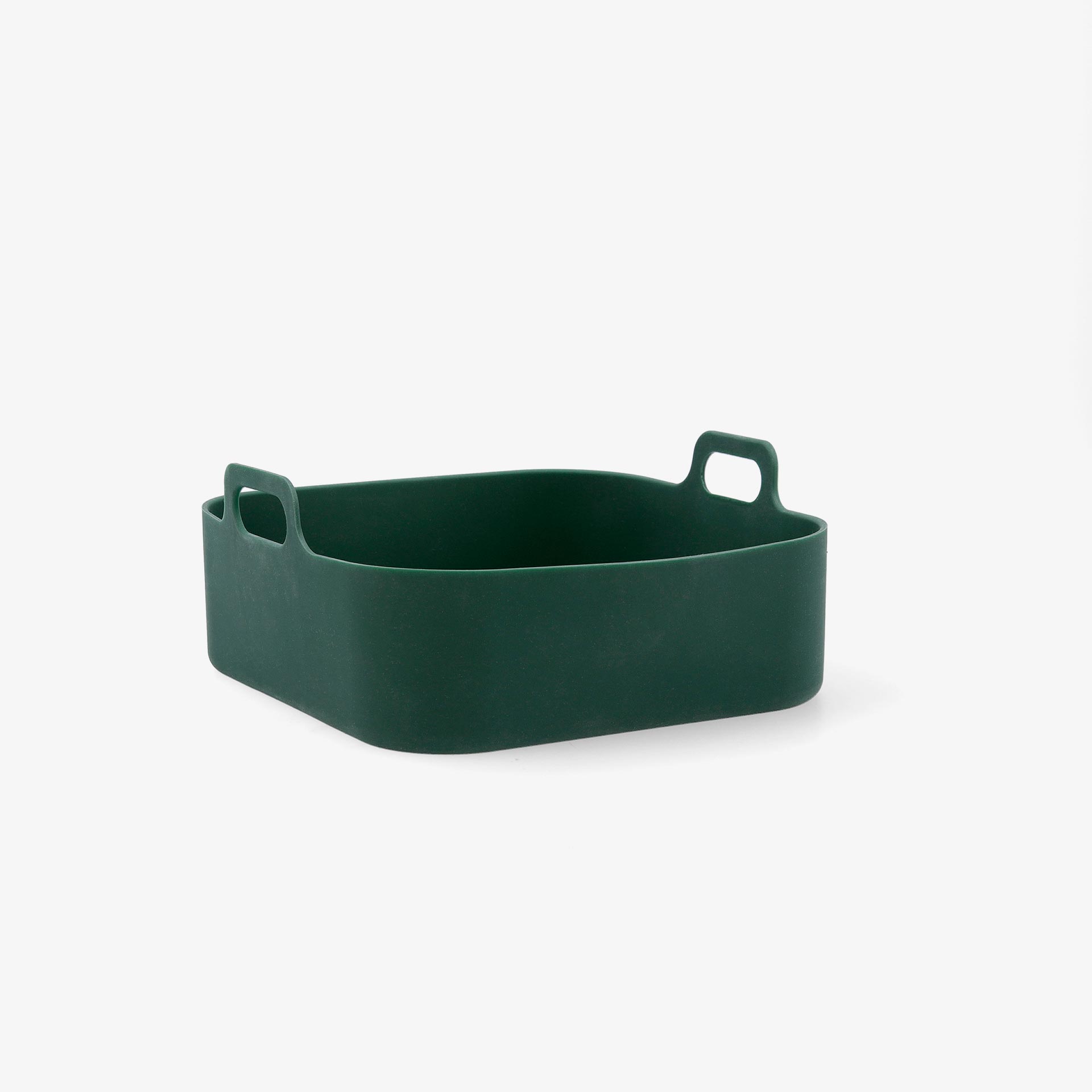 Cesta cuadrada de airfryer verde de silicona Terrae 19cm 
