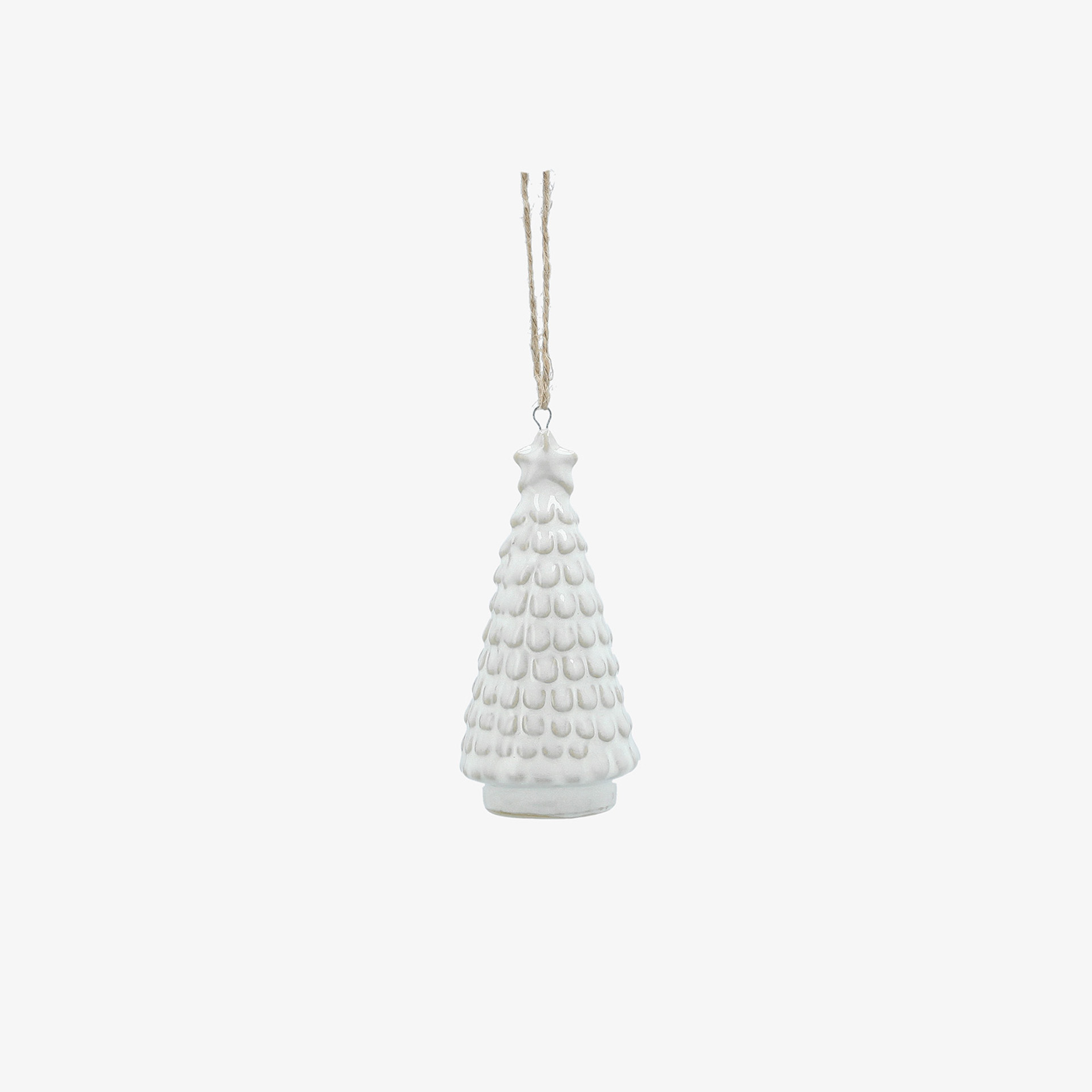 Adorno colgante de &aacute;rbol blanco de cer&aacute;mica 11cm