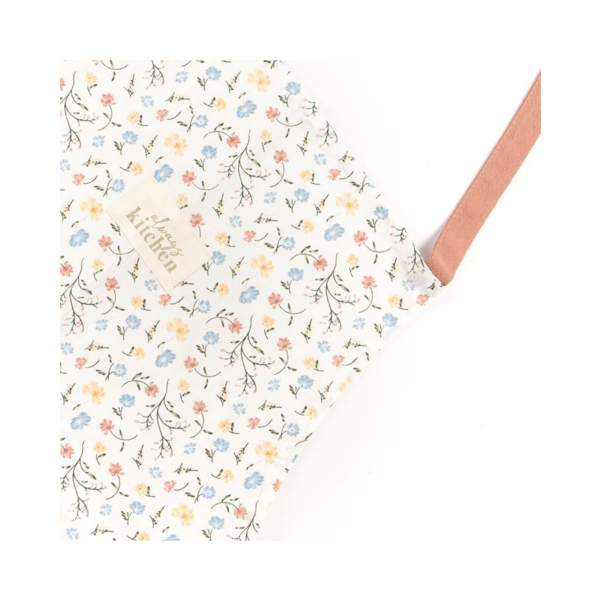 Delantal de algod&oacute;n Flores 65x80cm