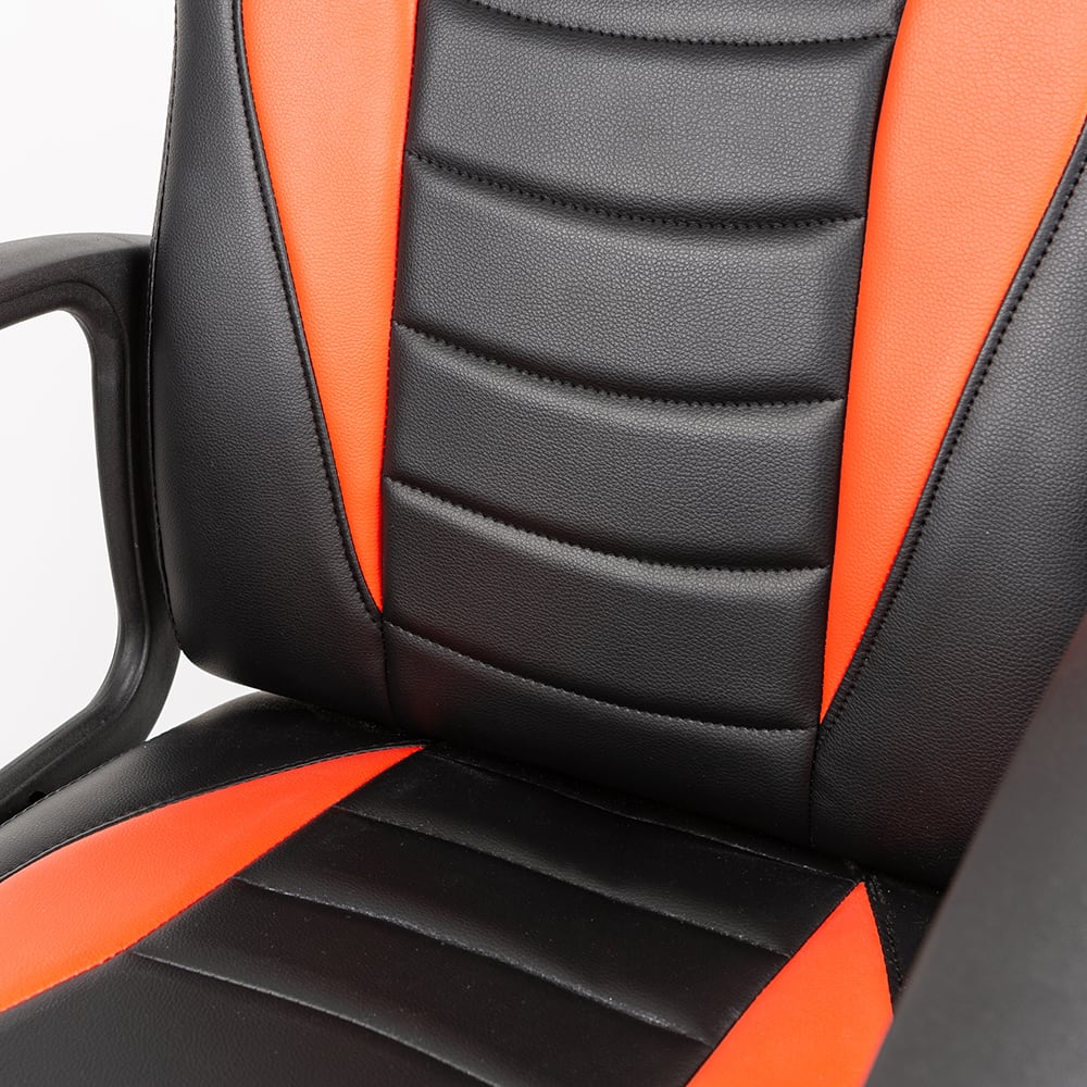 Silla gamer de oficina roja y negra