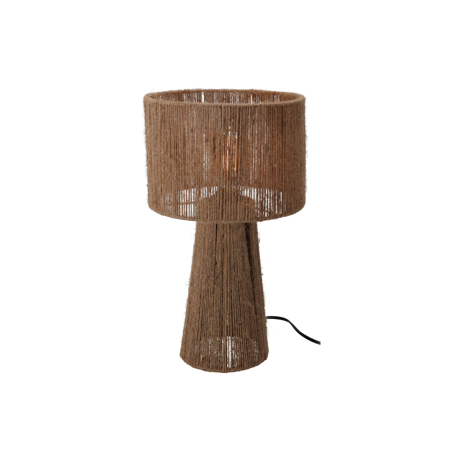 L&aacute;mpara de mesa de yute Taena &Oslash;27x45cm