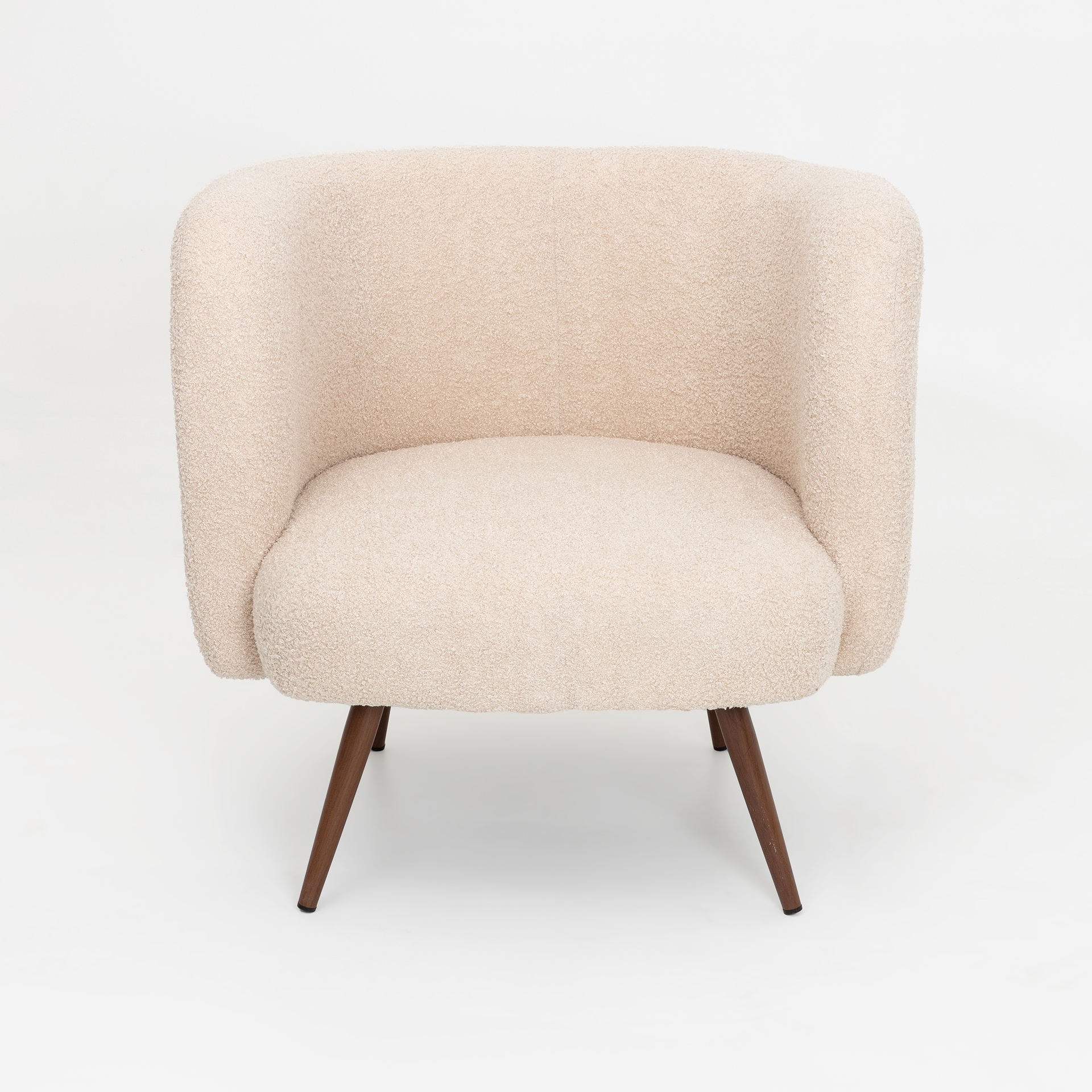 Butaca de borreguito beige Berta 77x60x72 cm