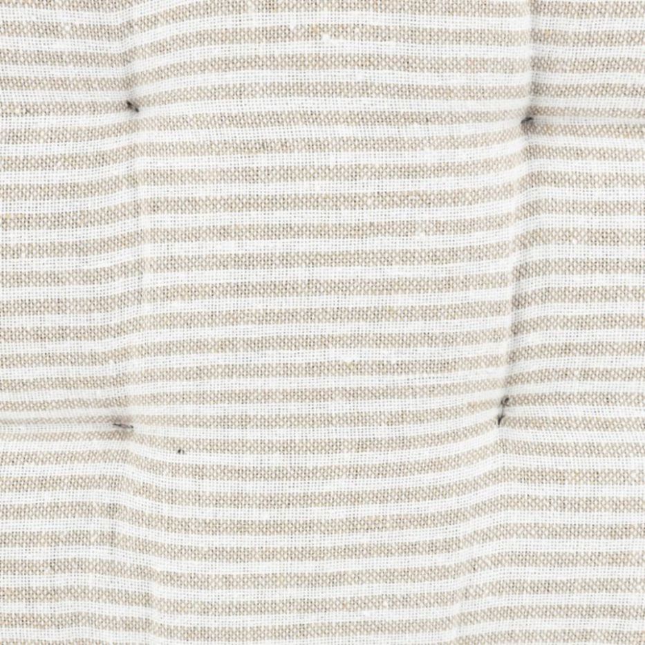 Coj&iacute;n de silla de algod&oacute;n con rayas beige Stripes 40x40cm