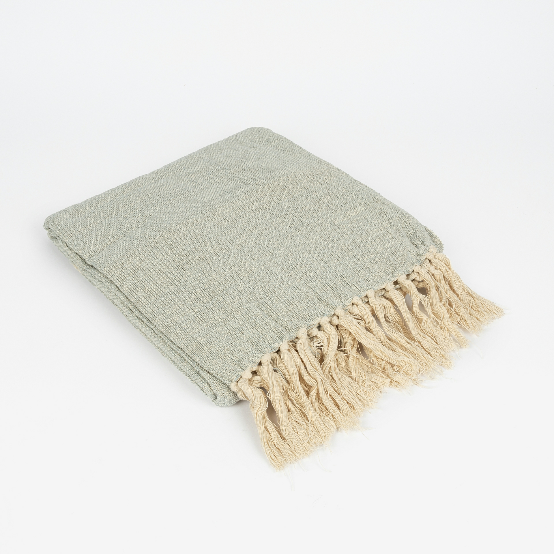 Plaid verde agua de algodón Gotta 125x150cm