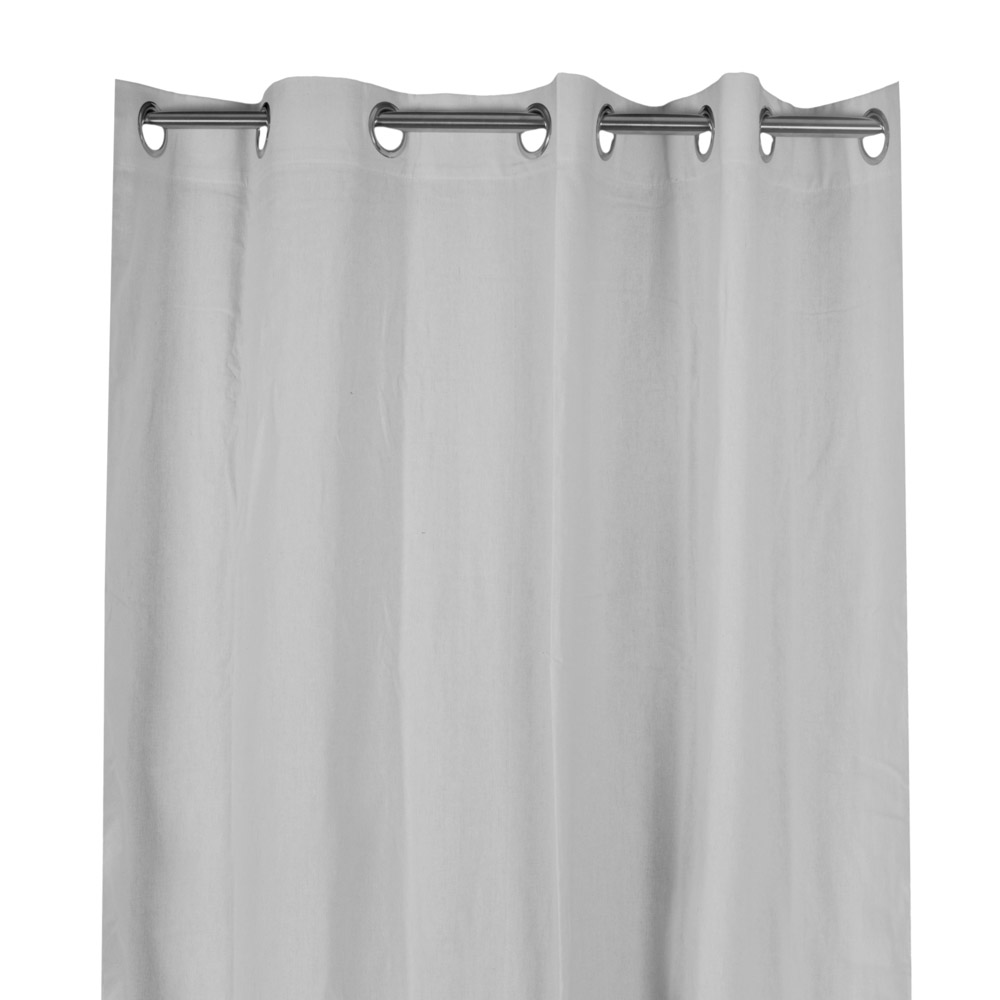 Cortina gris de algodón y poliéster 140x260cm