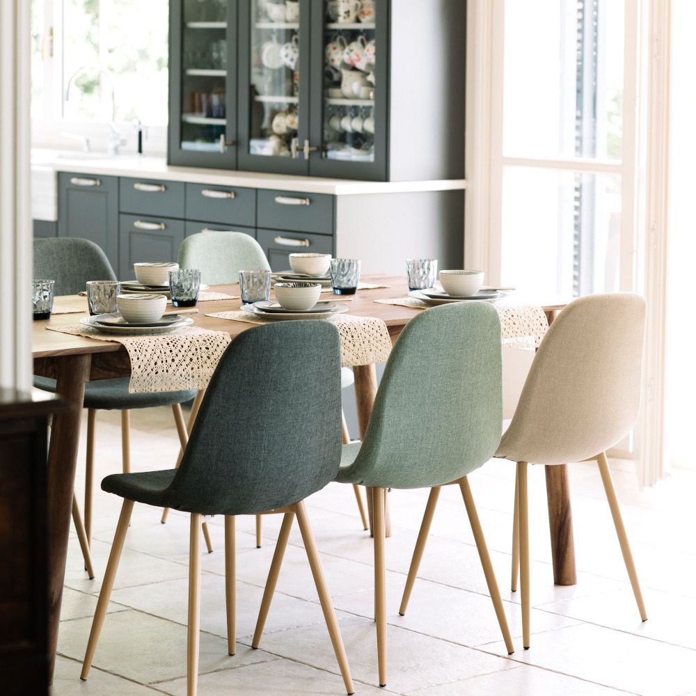 Silla de comedor beige Concept 45x55x86cm