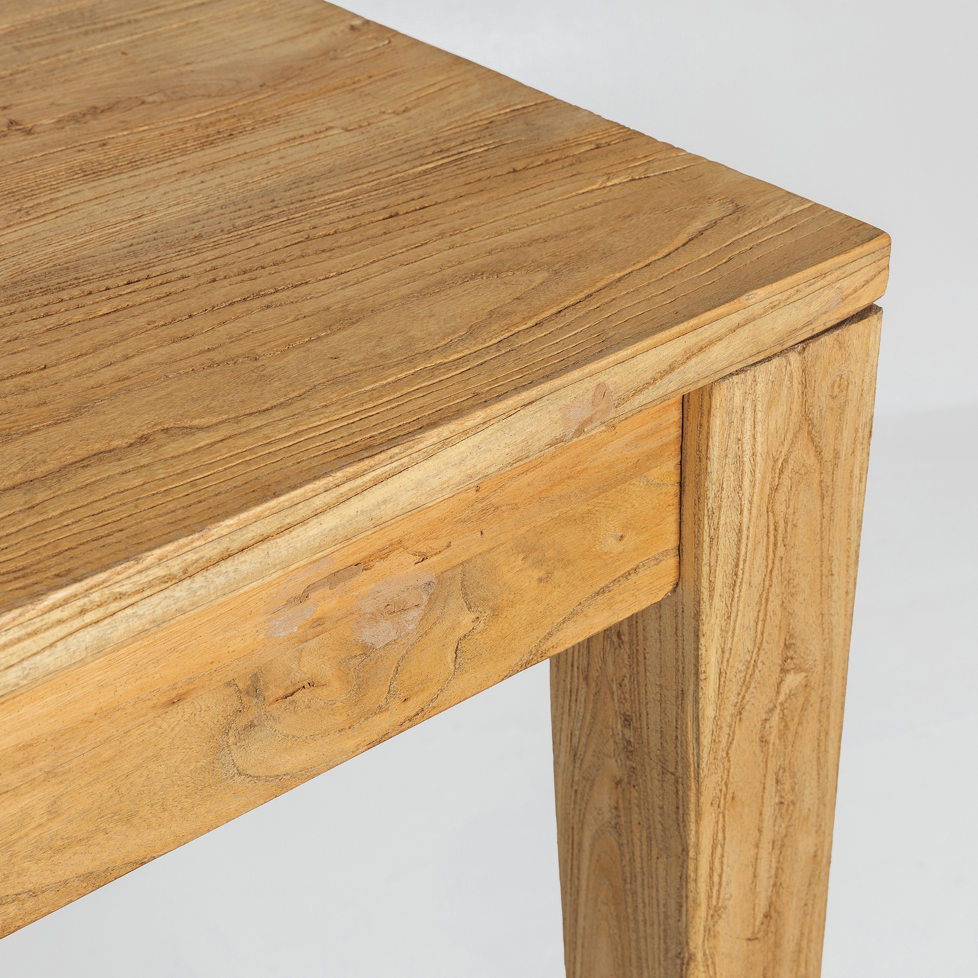 Mesa de comedor extensible de madera de olmo 160/200x100x78cm