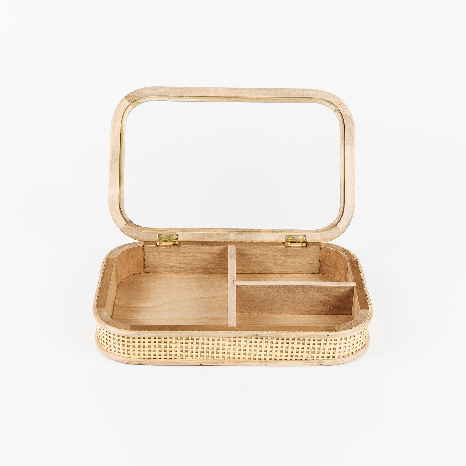 Joyero de madera 3 compartimentos Canaye 28x18cm