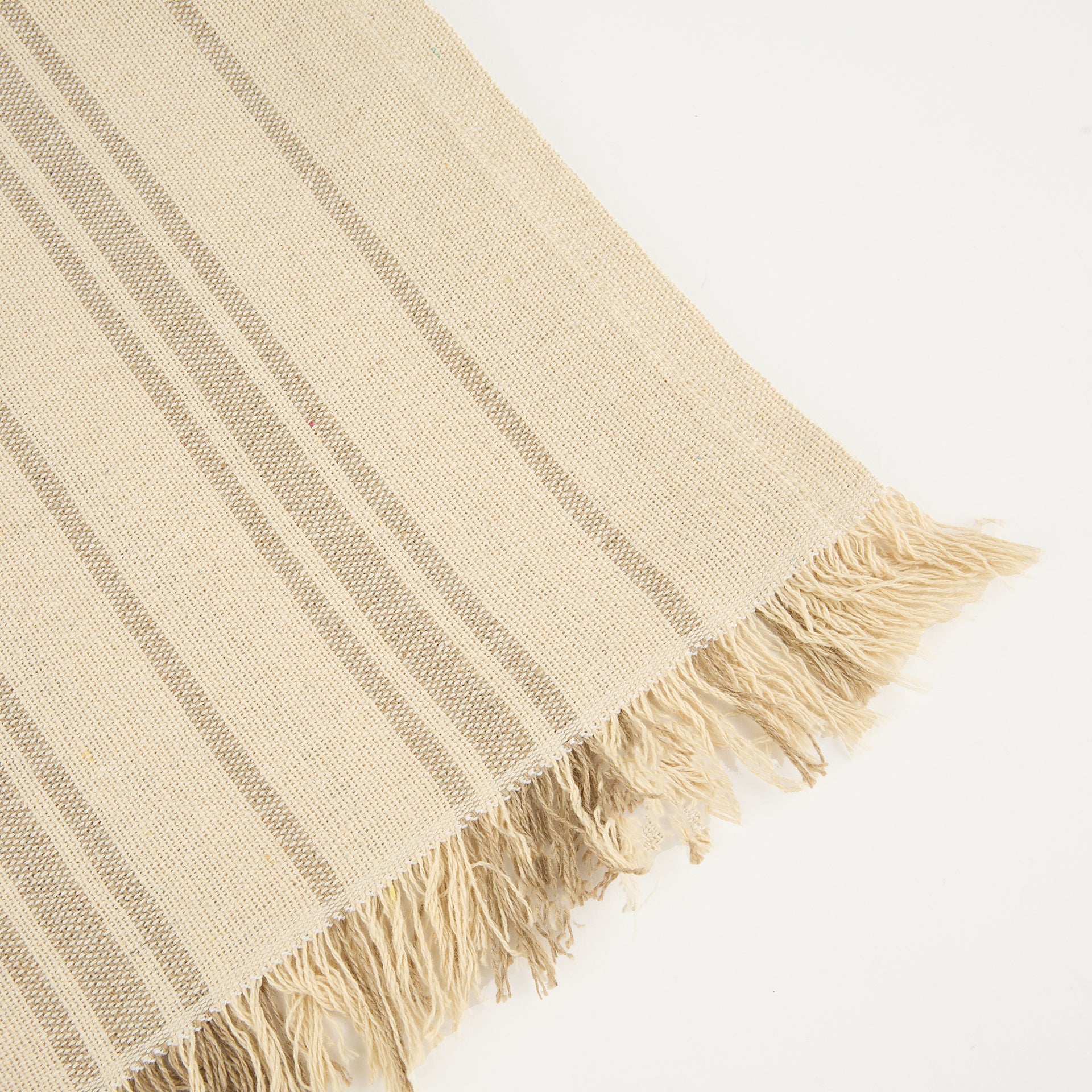 Plaid de rayas beige Niza 125x150cm