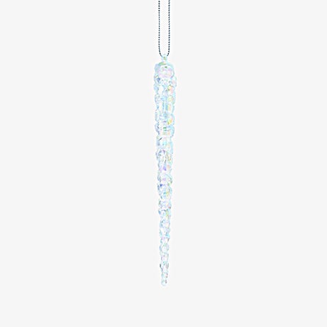 Decoraci&oacute;n de &aacute;rbol de Navidad l&aacute;grima de hielo blanca 18cm