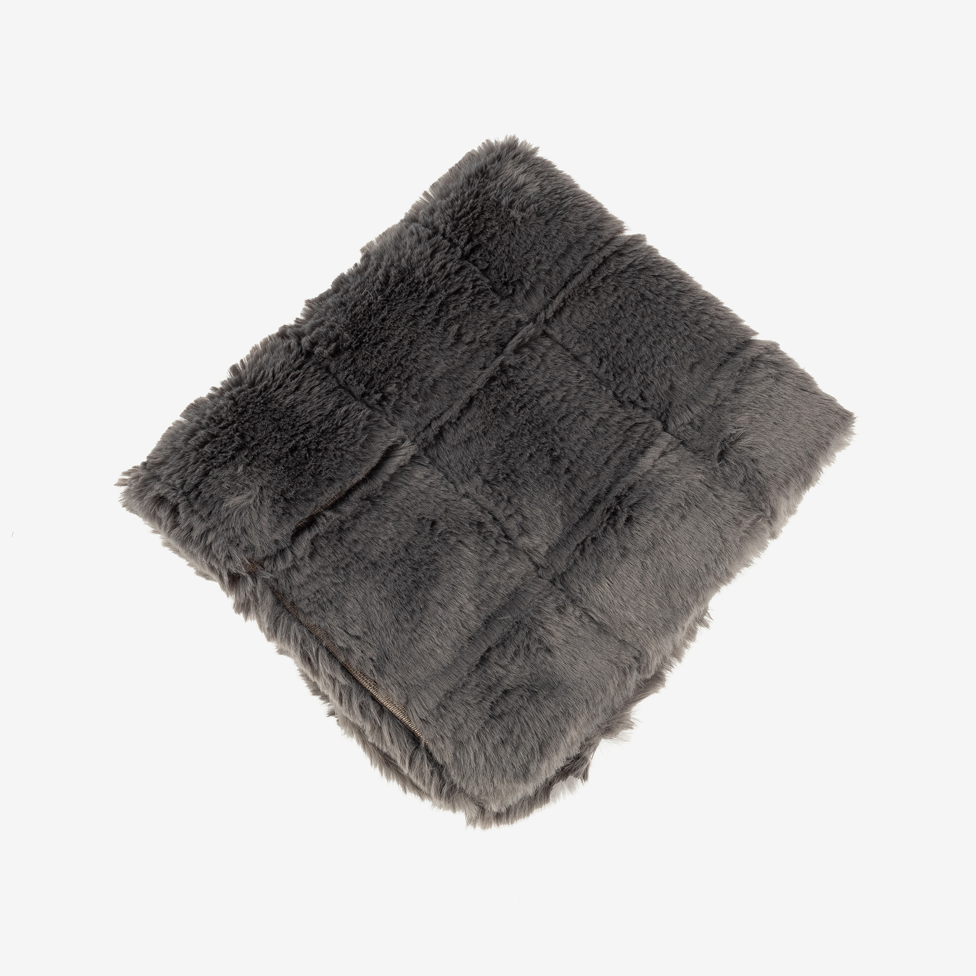 Funda de cojín de pelo suave gris Nuuk 45x45cm