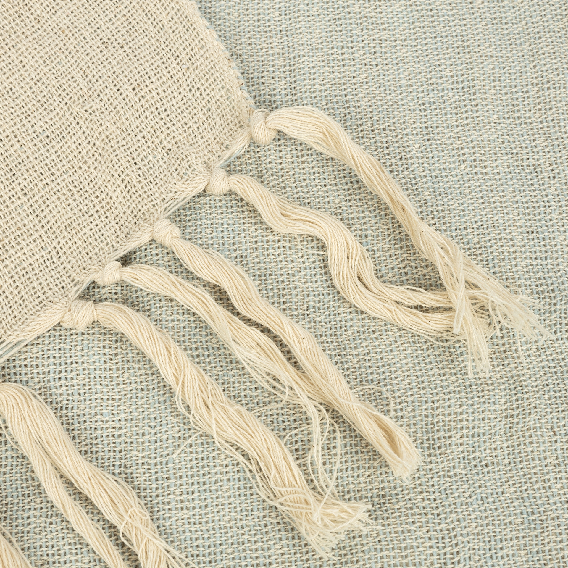 Plaid verde agua de algodón Gotta 125x150cm