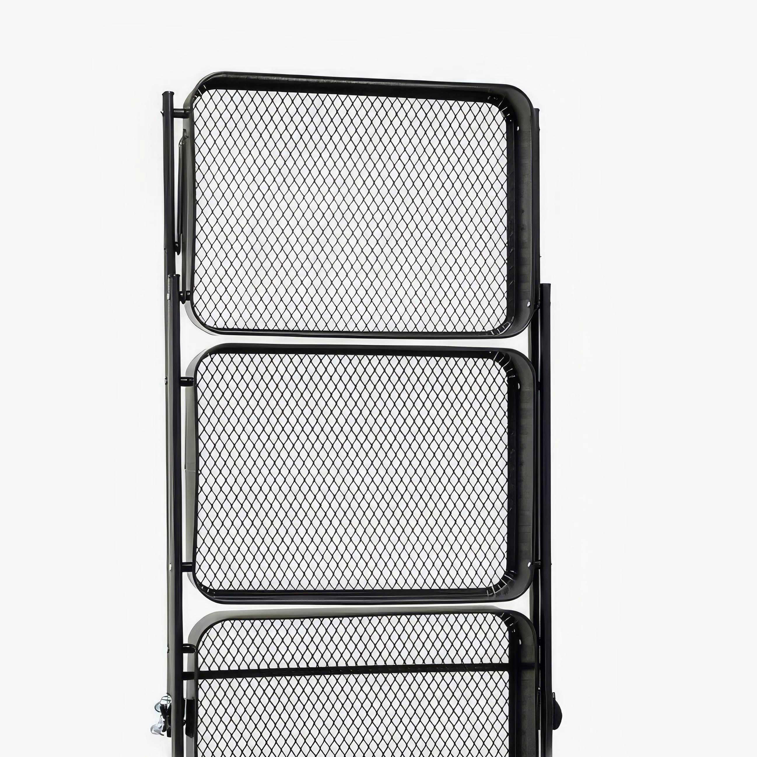 Carro de cocina plegable negro de hierro Ares 77cm
