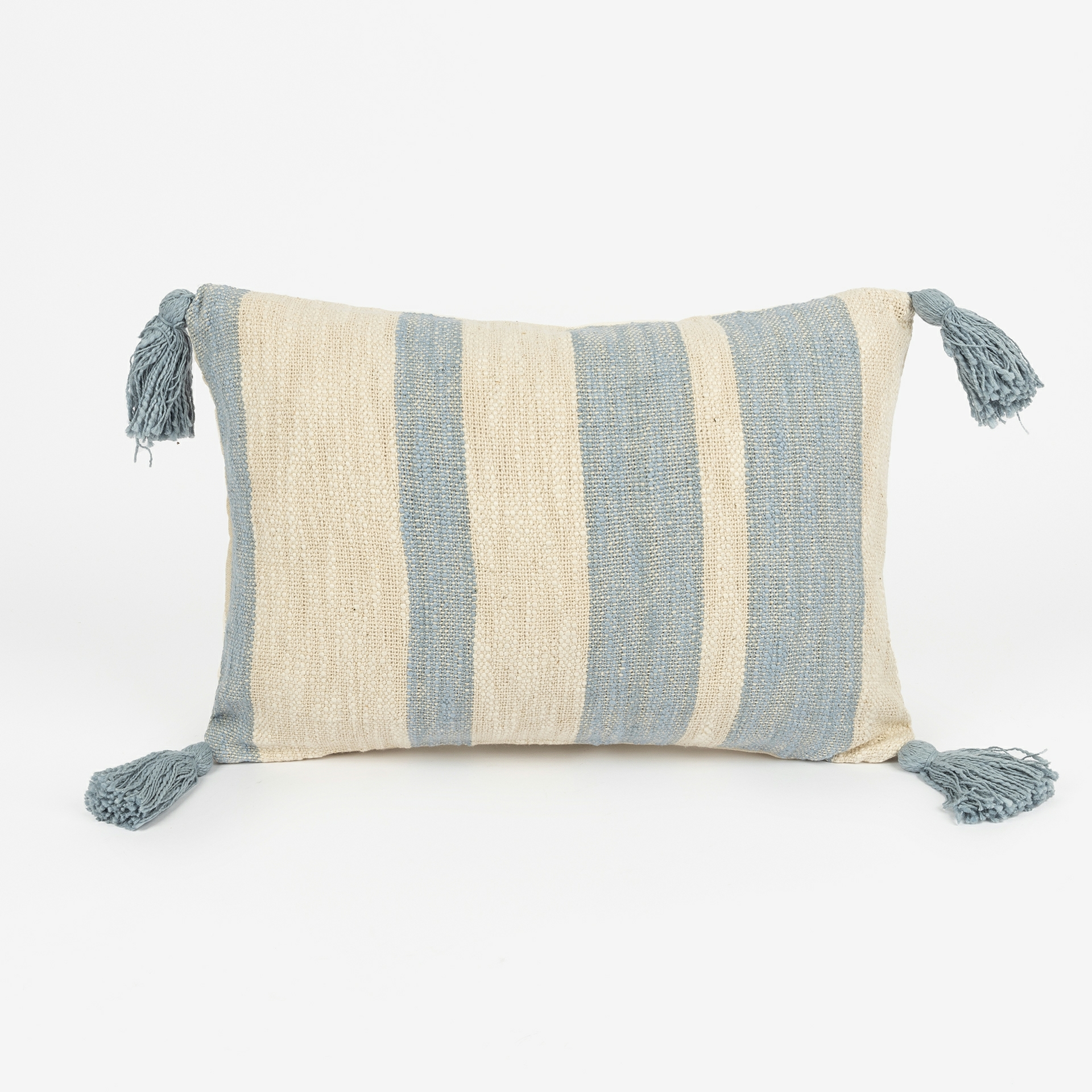 Funda de cojín azul de algodón Eneli 30x45cm