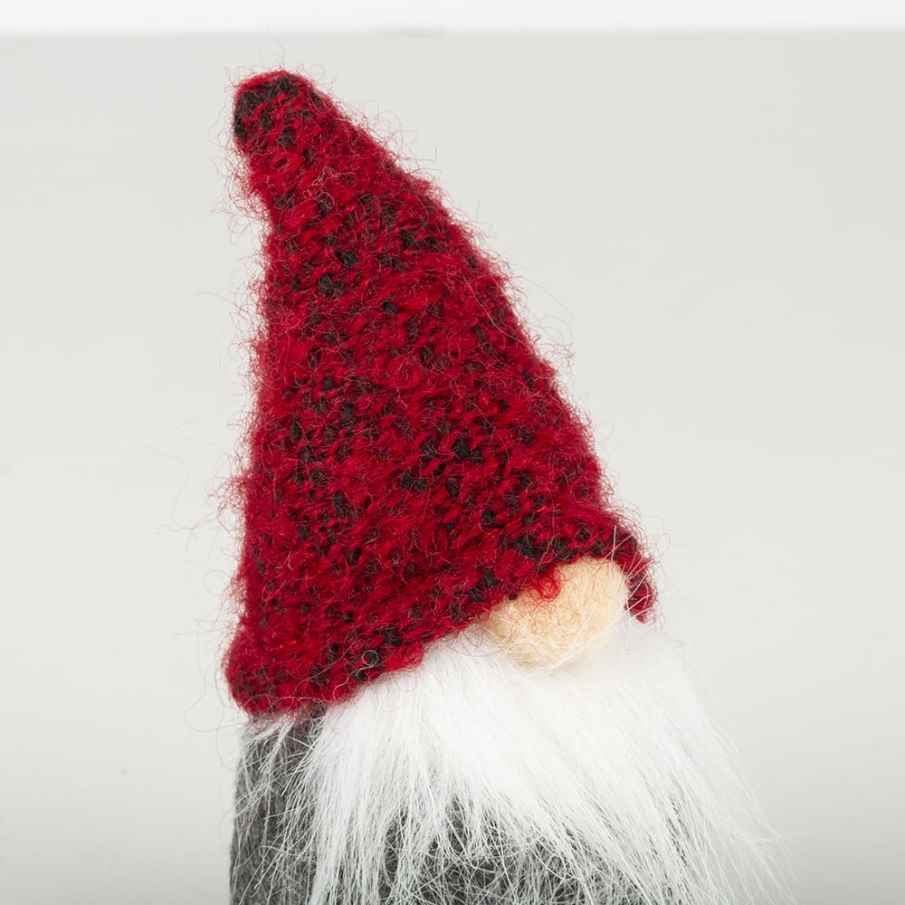 Figura decorativa roja Muñeco gnomo Ø7x14cm