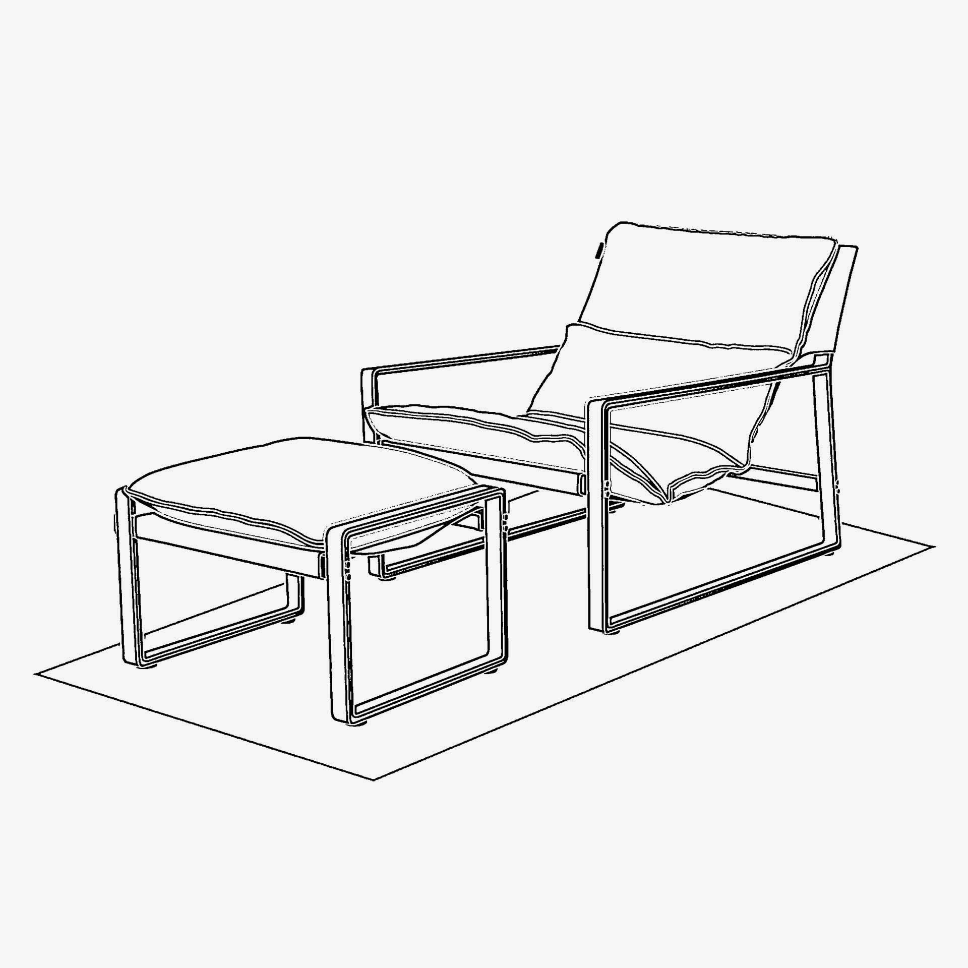 Sillon reclinable de jard&iacute;n de aluminio verde Lambor 151x69x73cm