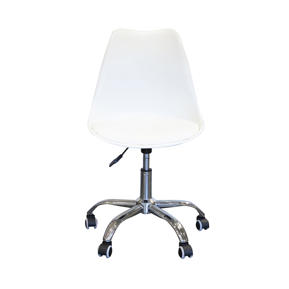 Silla de oficina blanca Tulip 48x55x82cm