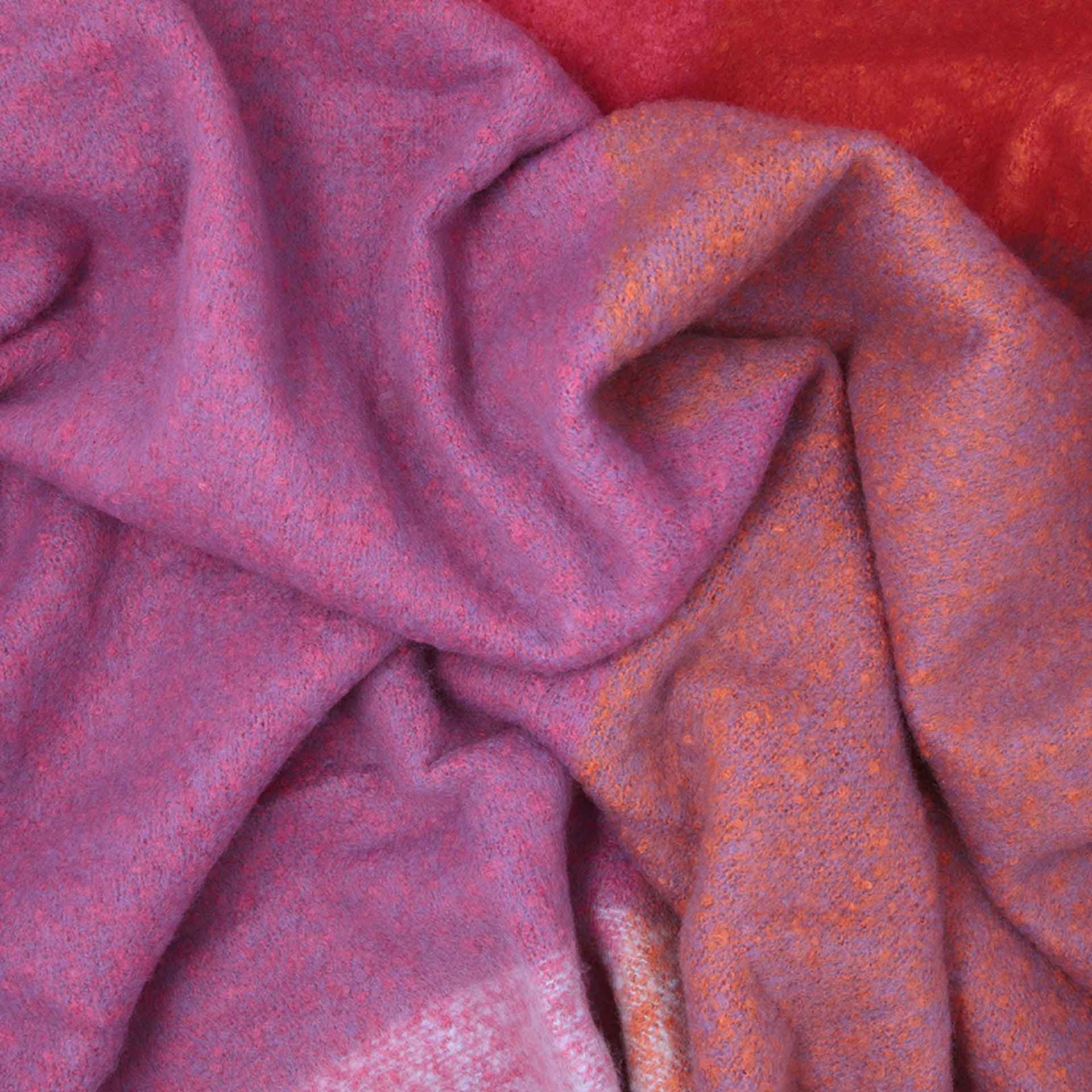 Manta efecto mohair de cuadros multicolor 130x150cm Clau&Chloe