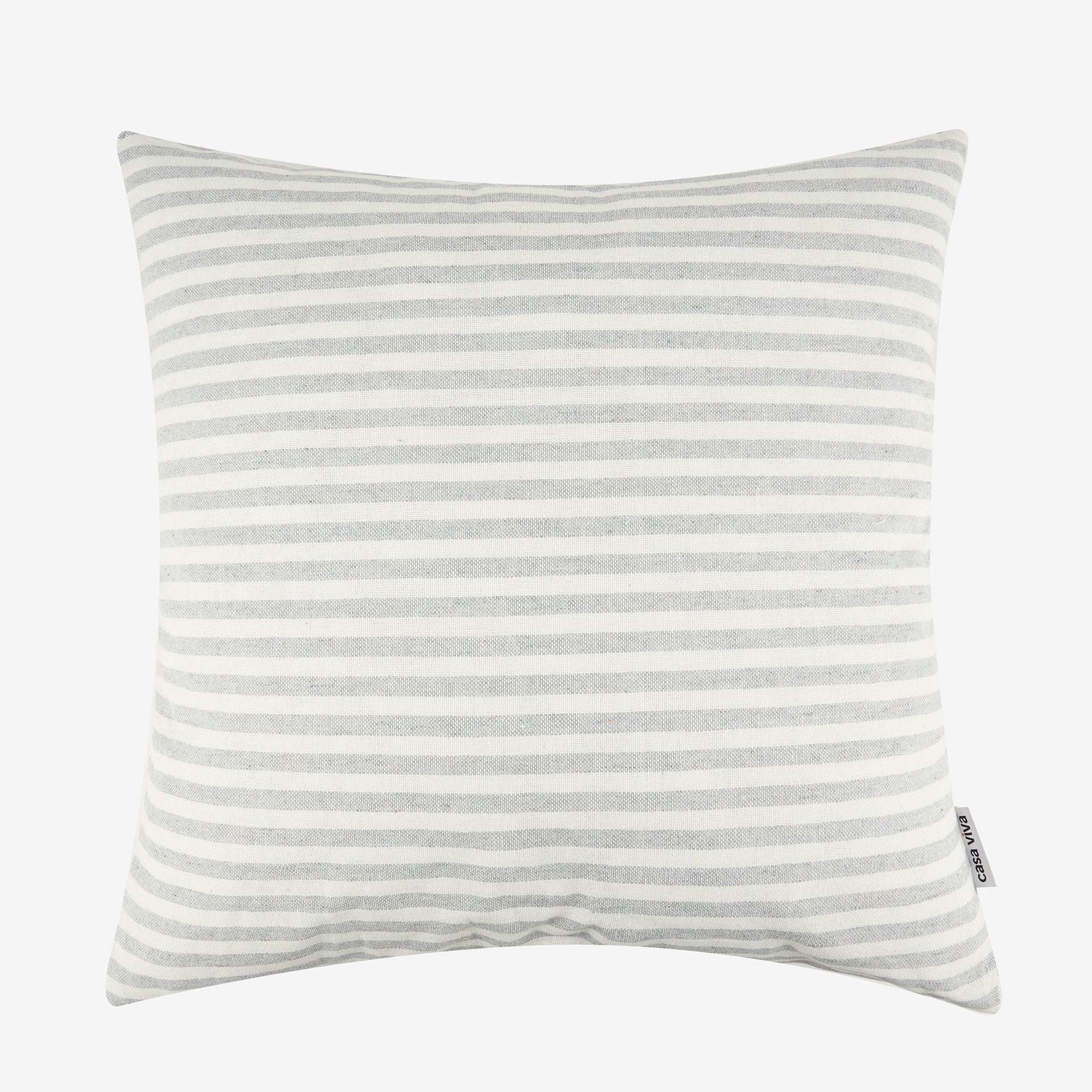 Funda de cojín blanca con rayas grises Timoti 45x45cm