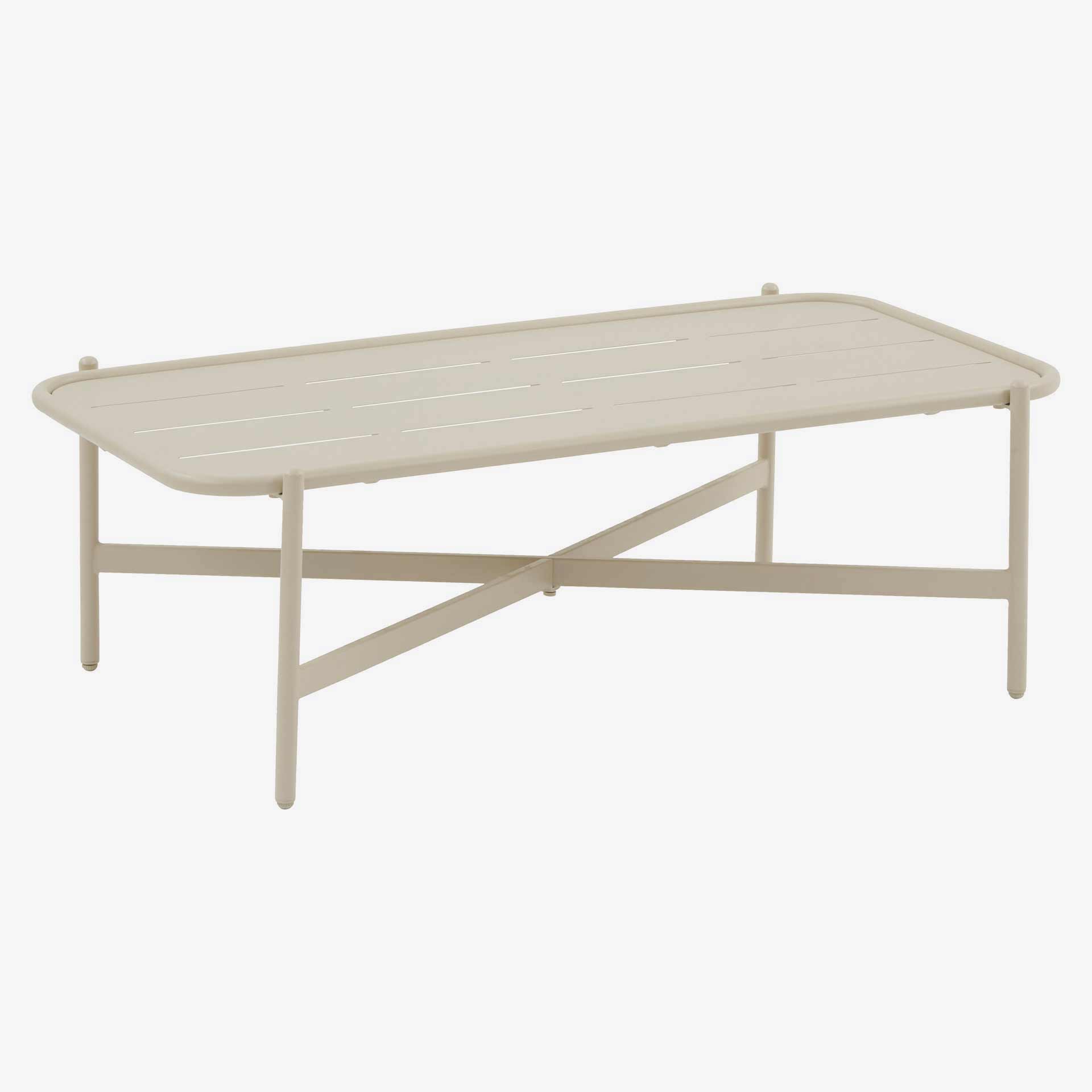 Conjunto de jard&iacute;n para 4 personas de acero crema Solani