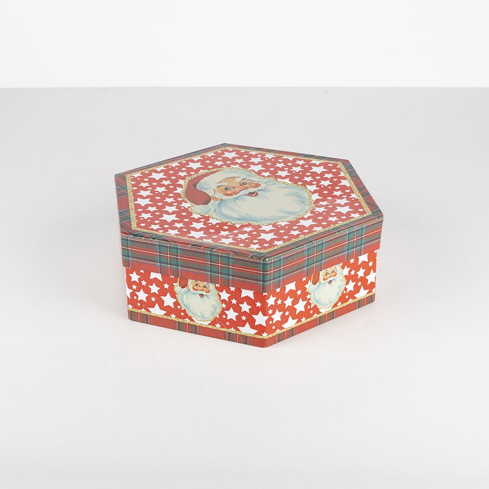 Set 7 bolas decorativas rojas Santa 7cm