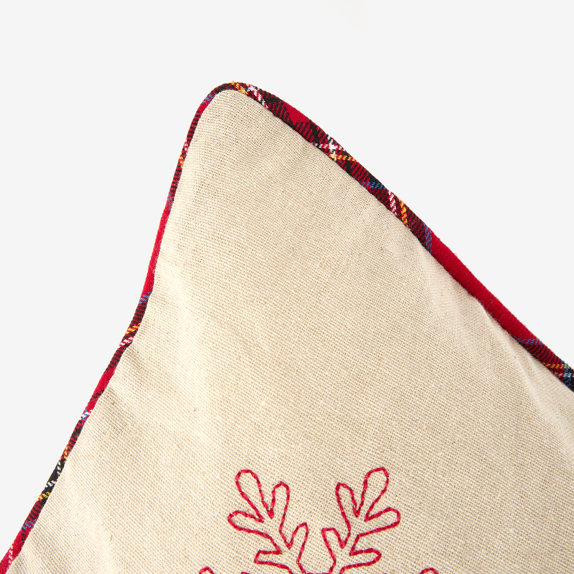 Funda de cojín Coche con árbol de tartán 45x45cm