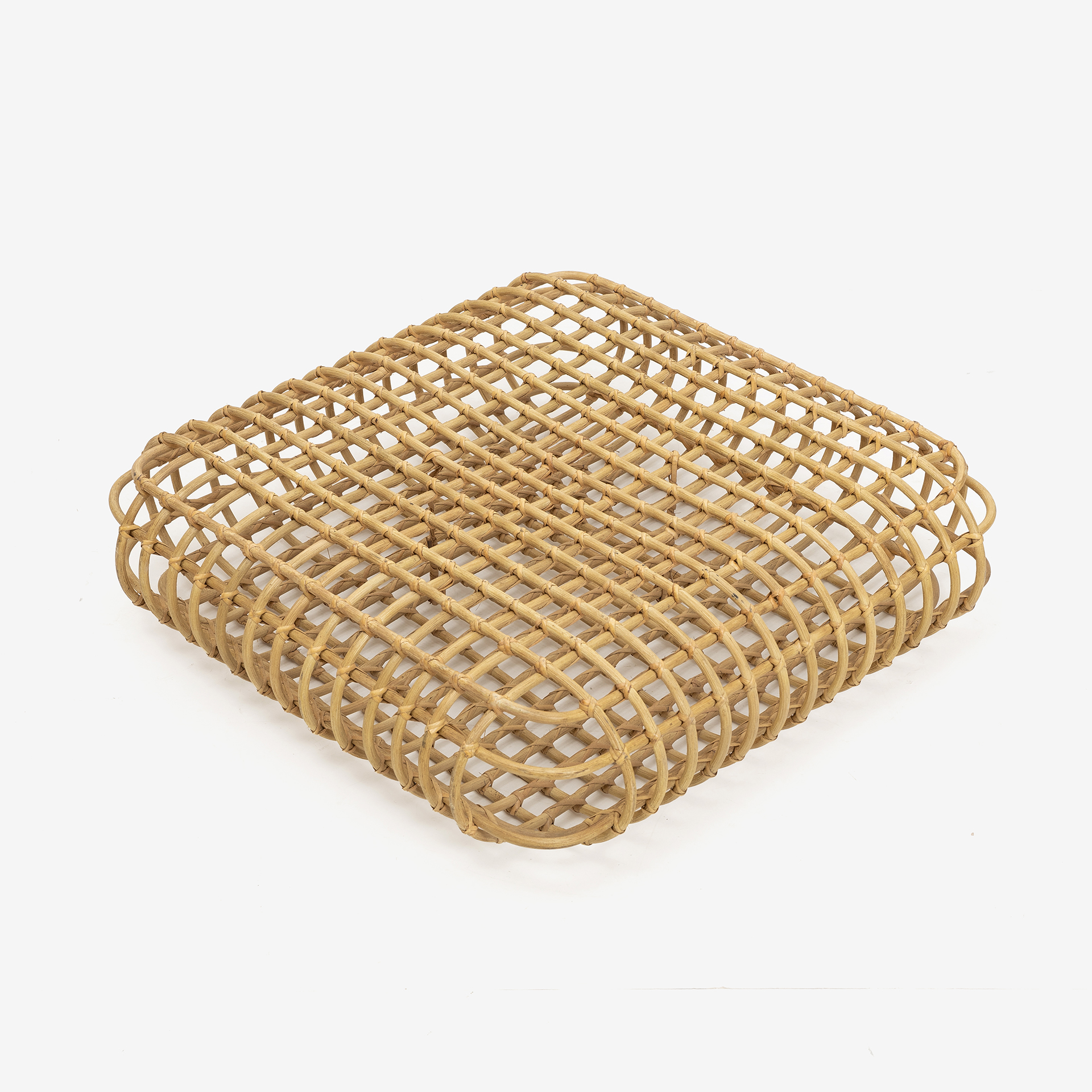 Mesa de centro de ratán natural 70x70x22cm