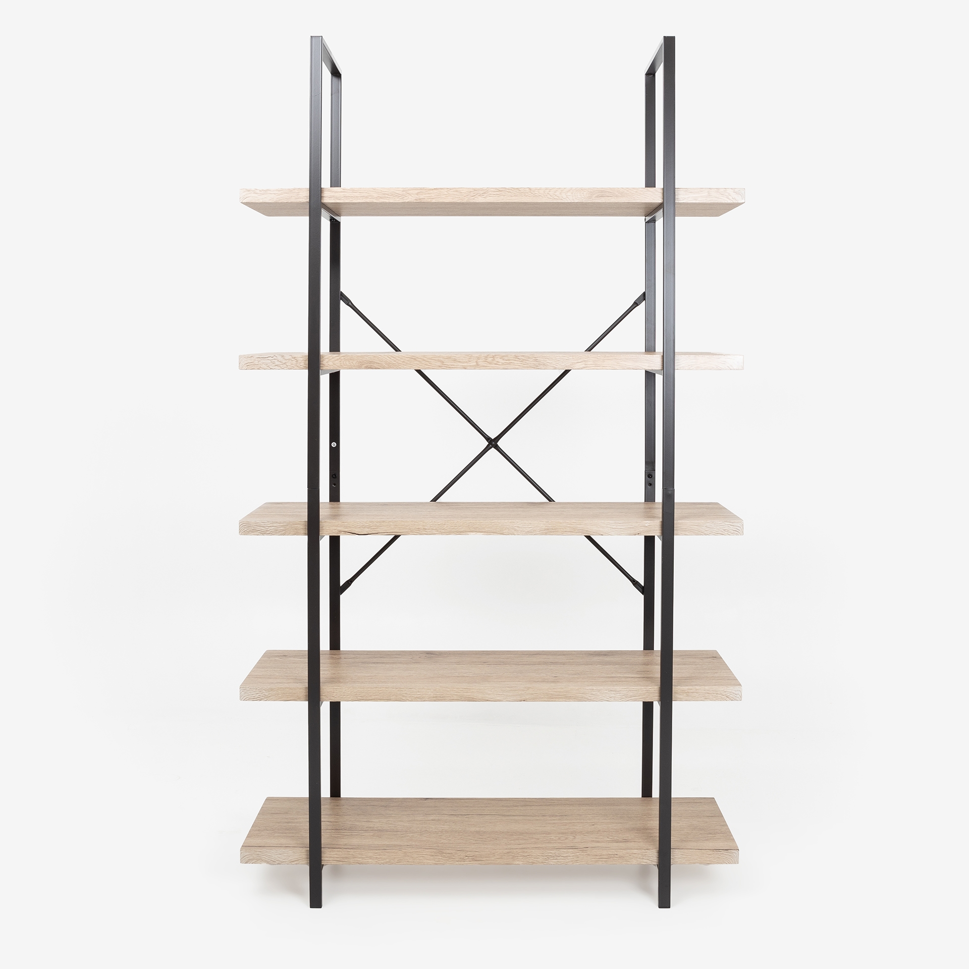 Estantería de madera MDF de 5 estantes marrón Badok 174 cm