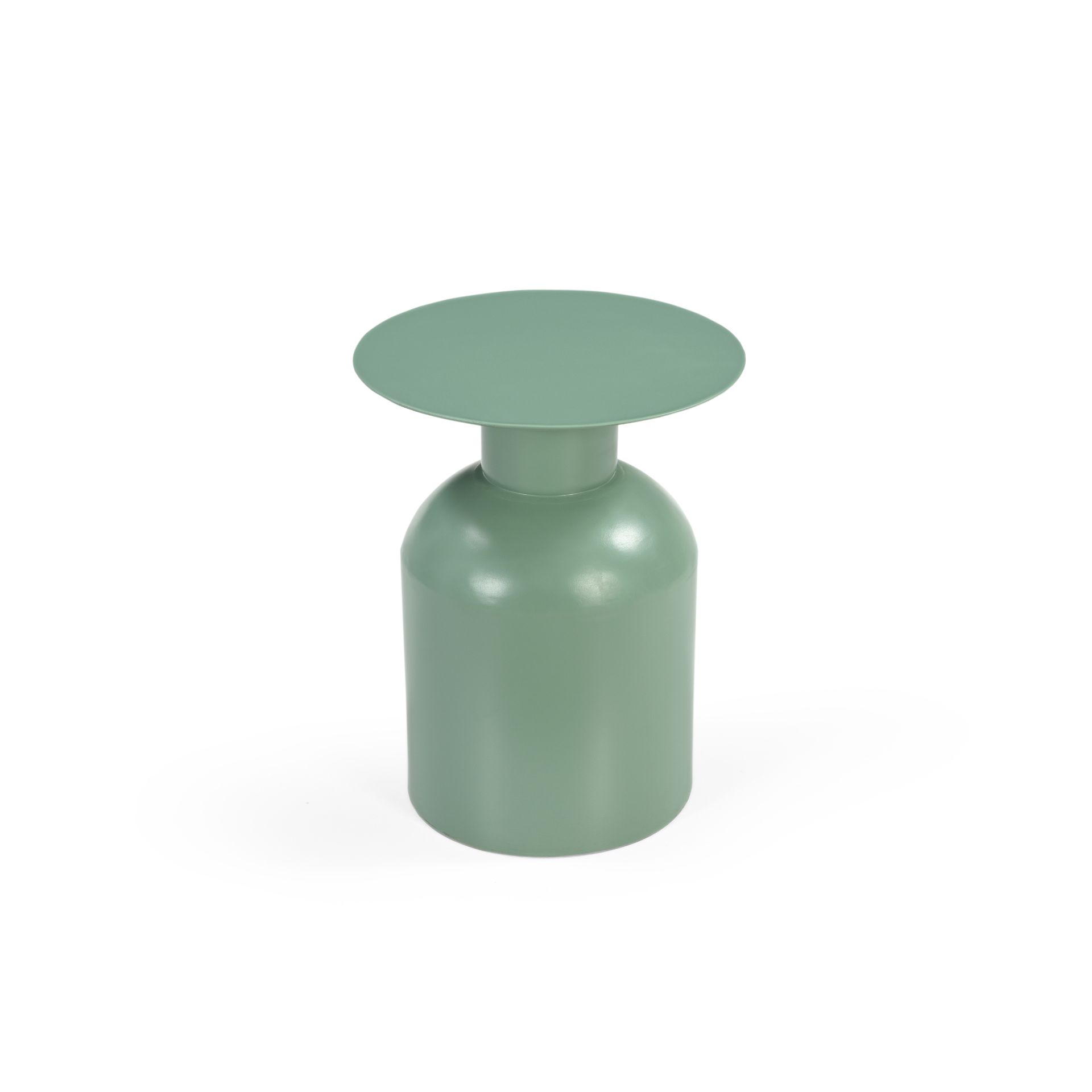 Mesa auxiliar de metal verde Atlanta &Oslash;36x45cm Clau&Chloe