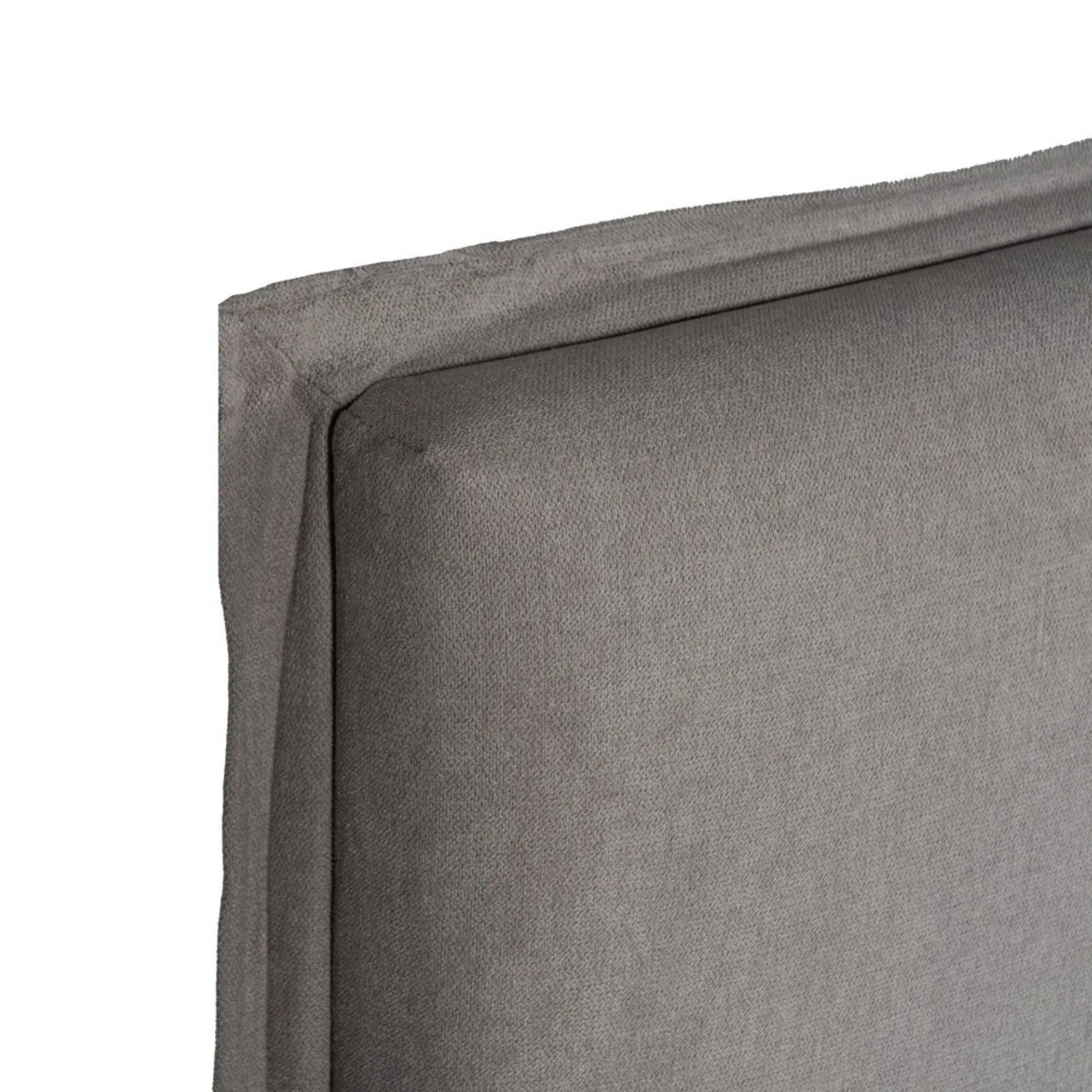 Cabecero tapizado desenfundable gris 190x8x100cm