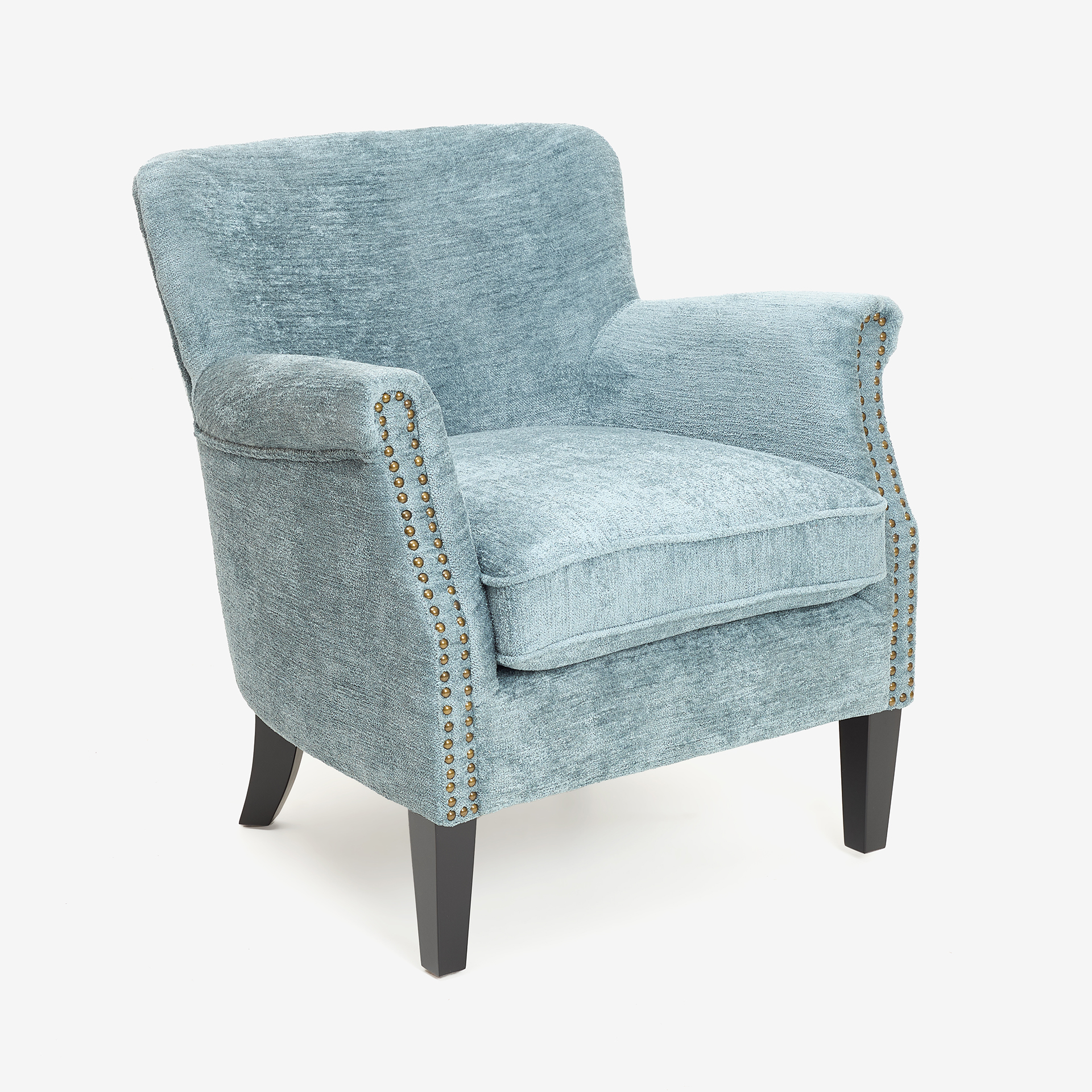 Butaca de terciopelo azul Aurora 79x75x79cm Clau&Chloe