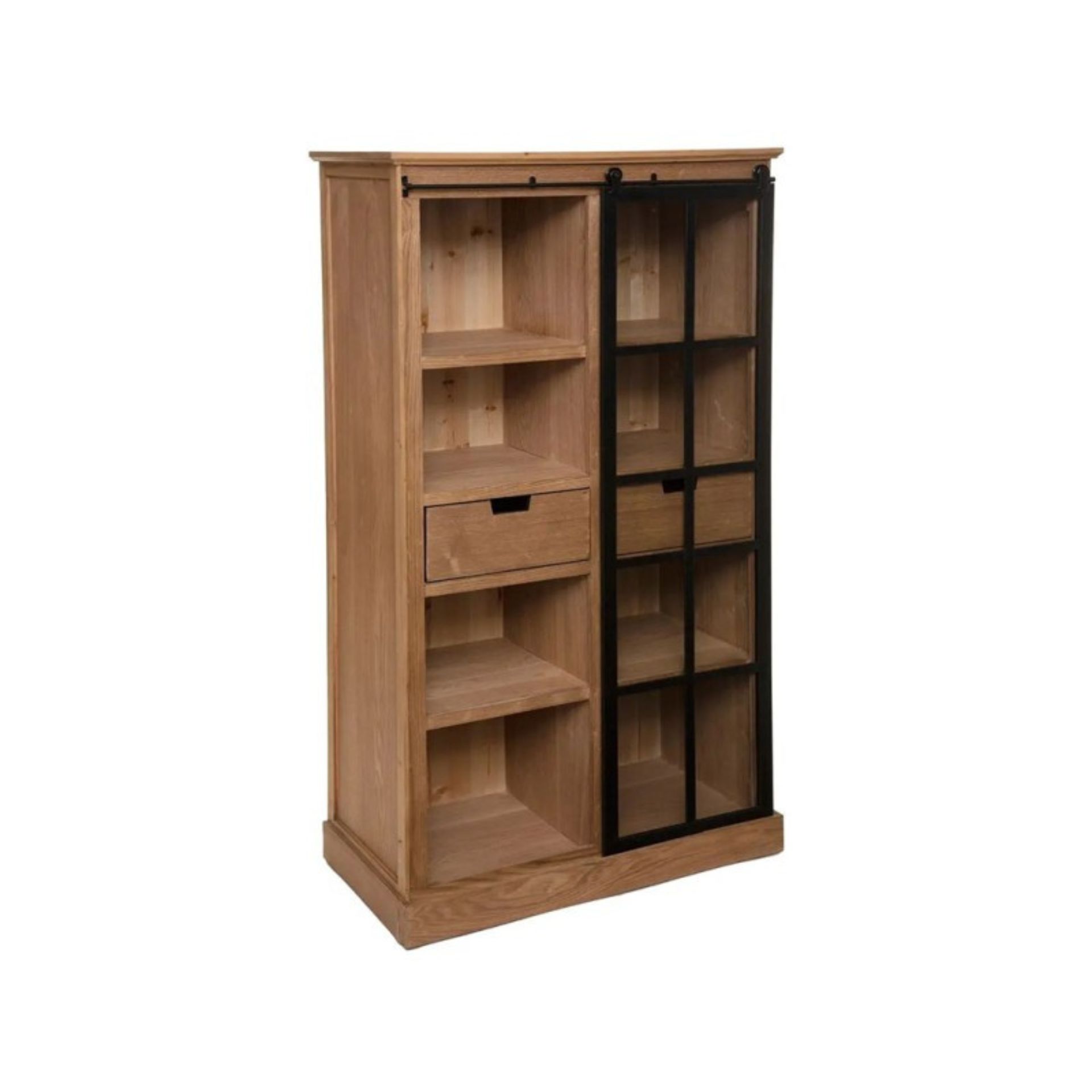 Estanter&iacute;a de madera MDF y de abeto Blida 80x40x150cm