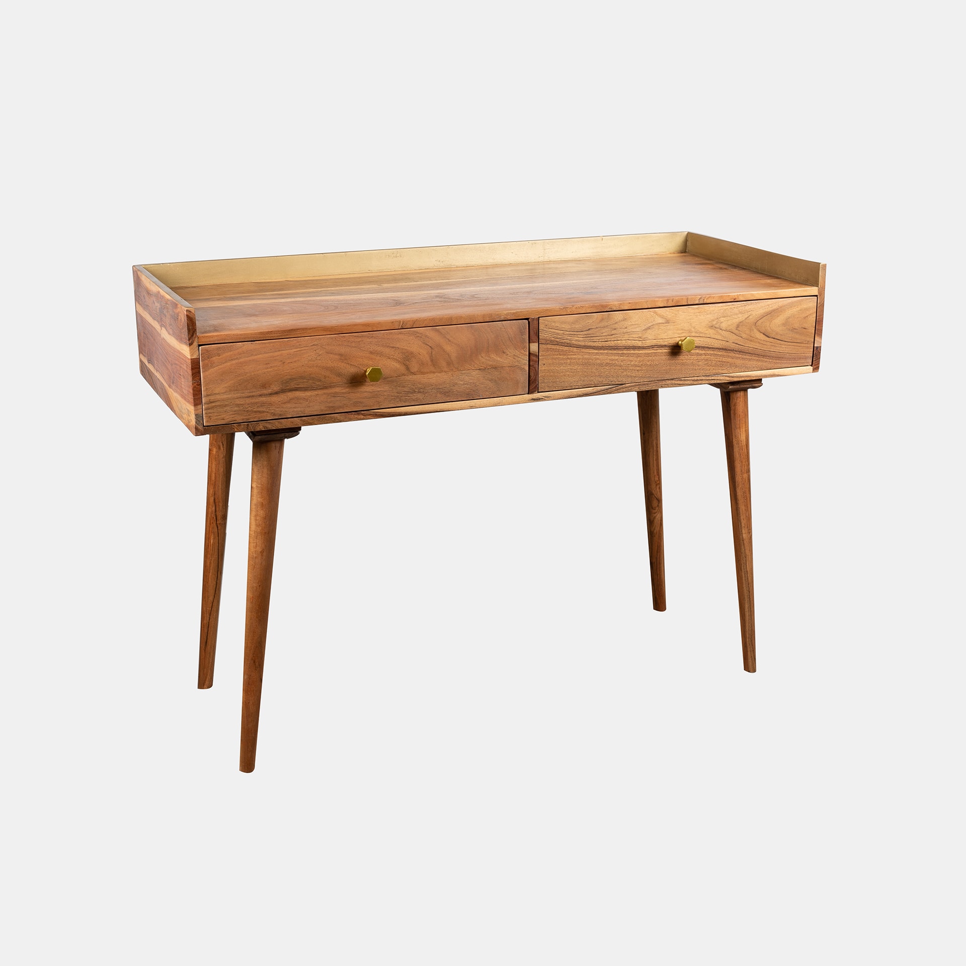 Escritorio de madera acacia Minos 120x50x86cm Clau&Chloe