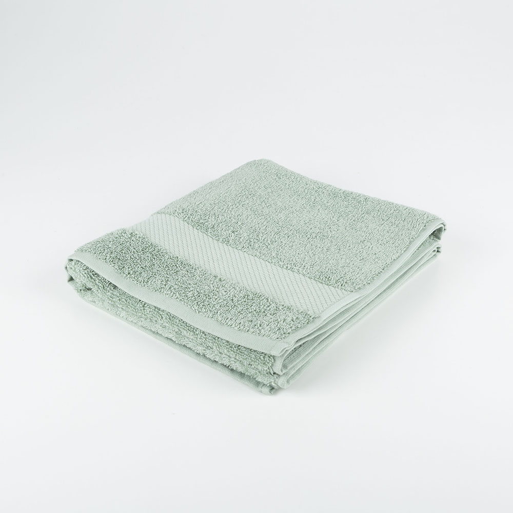 Toalla de lavabo de algodón verde agua Vic 50x100cm - 500 gr/m²