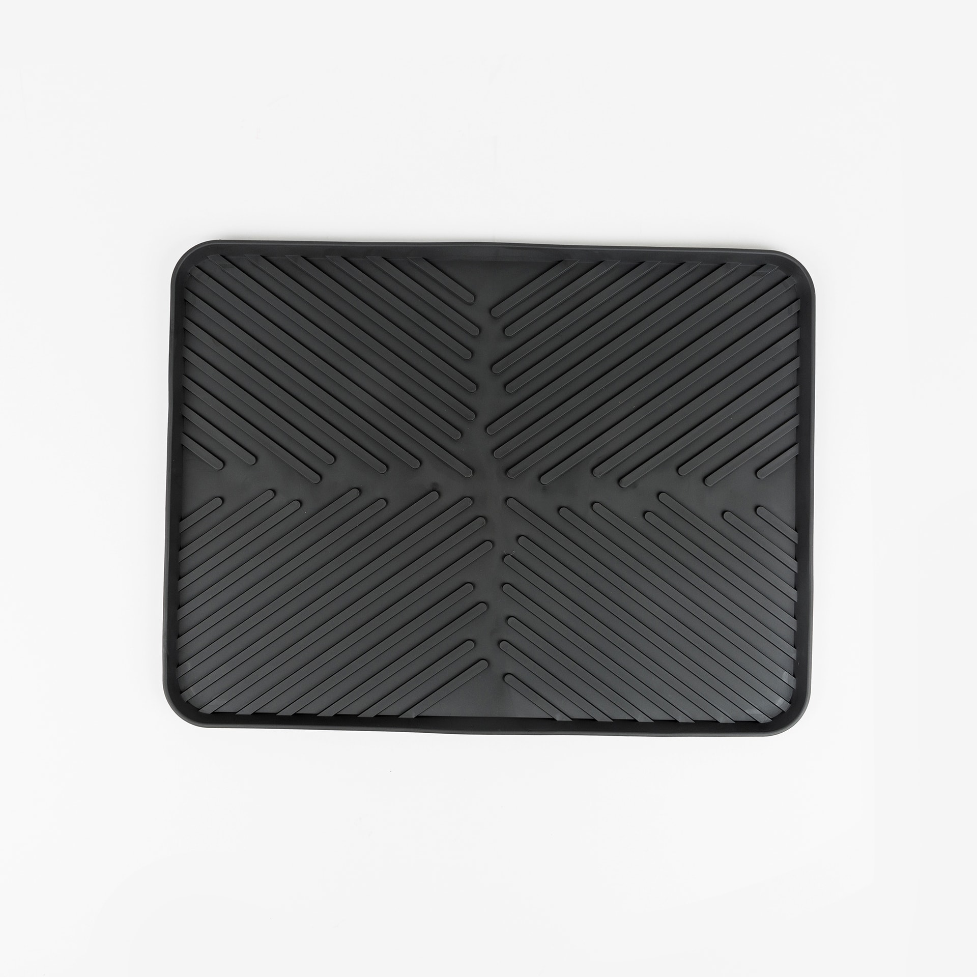 Escurreplatos de caucho gris oscuro 30x40cm