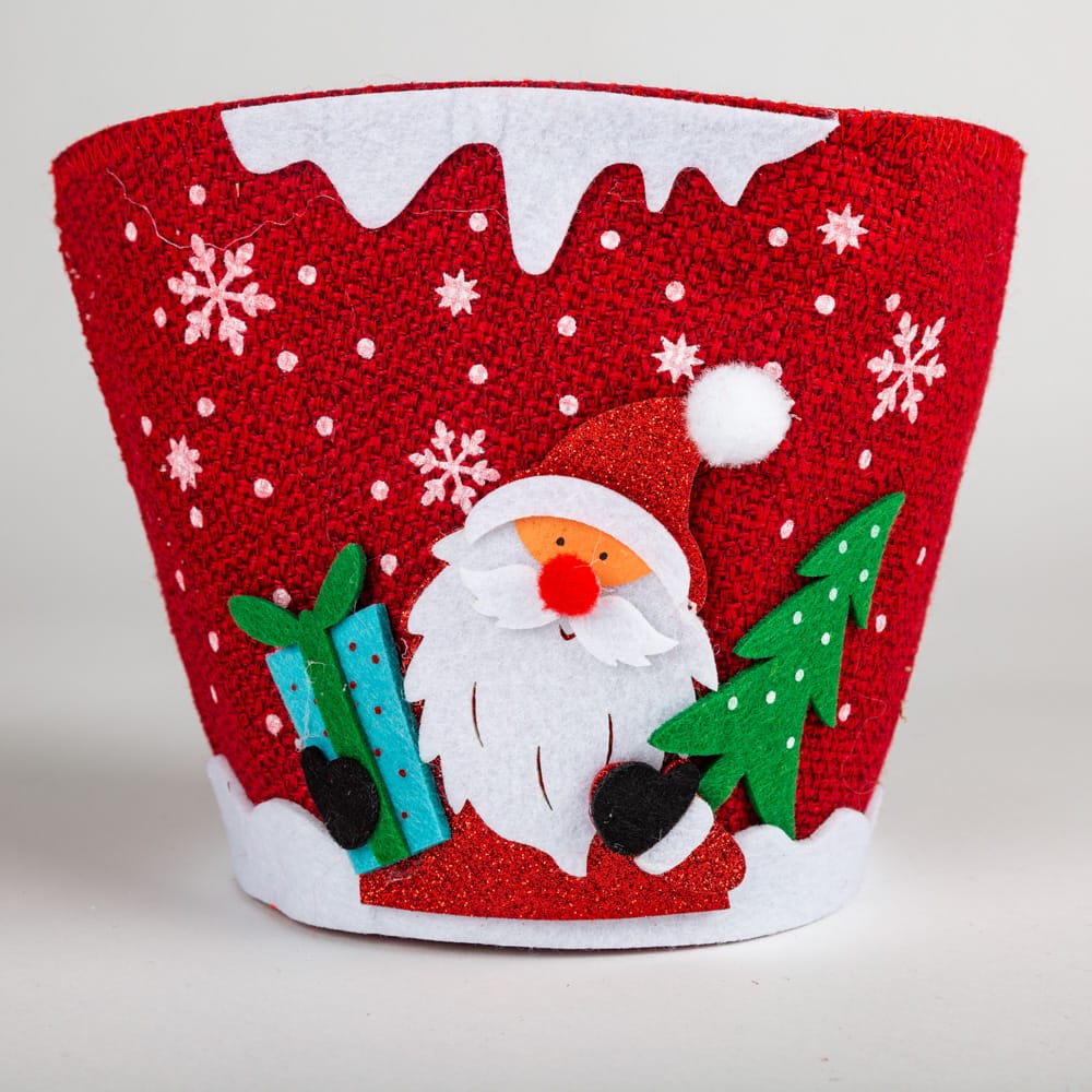 Bolsa de Navidad tipo cesta dise&ntilde;o Santa Claus 2 modelos