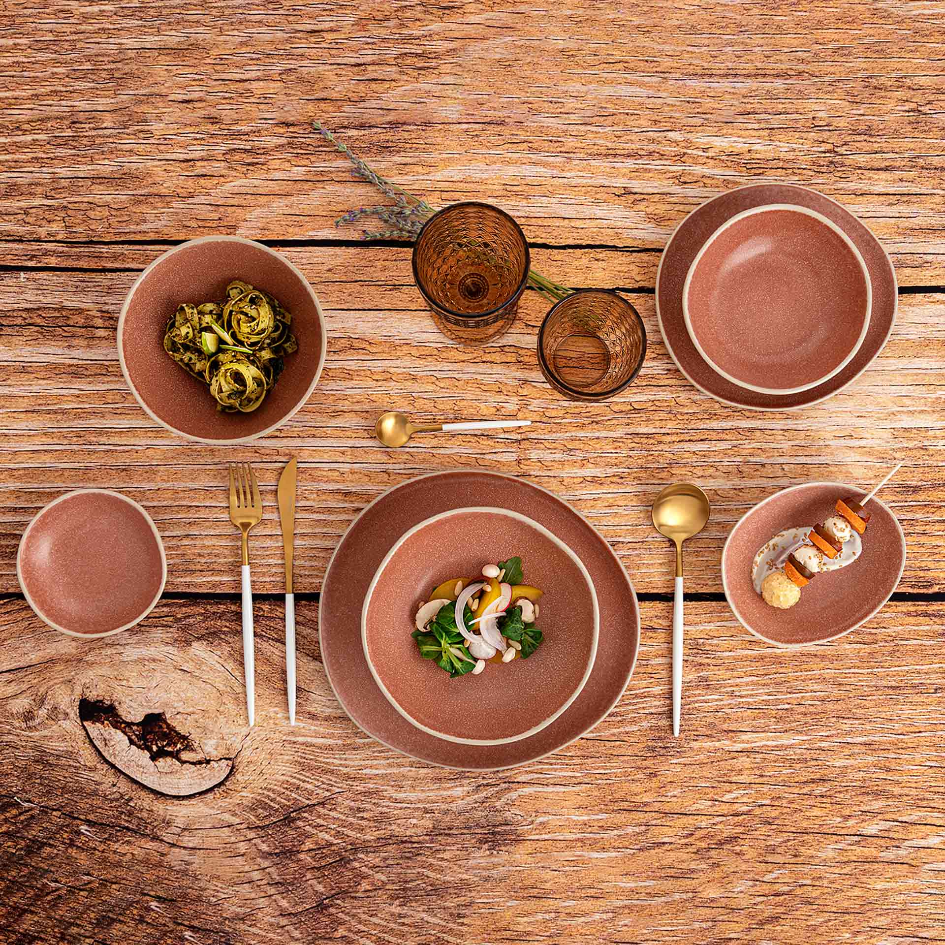 Bol de gres marr&oacute;n Gio &Oslash;15x4cm