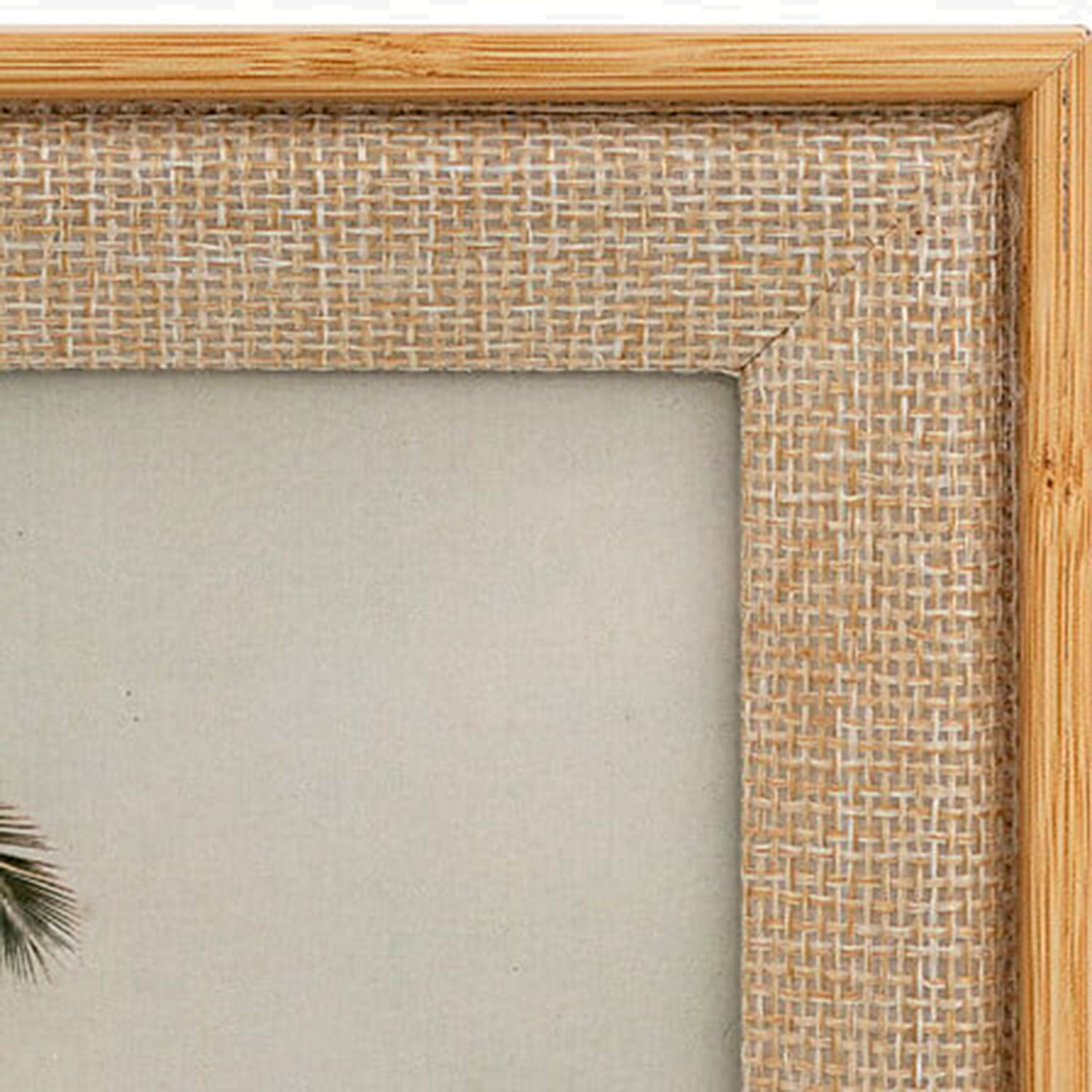 Marco de fotos de madera MDF con tela beige Elit 20x25cm