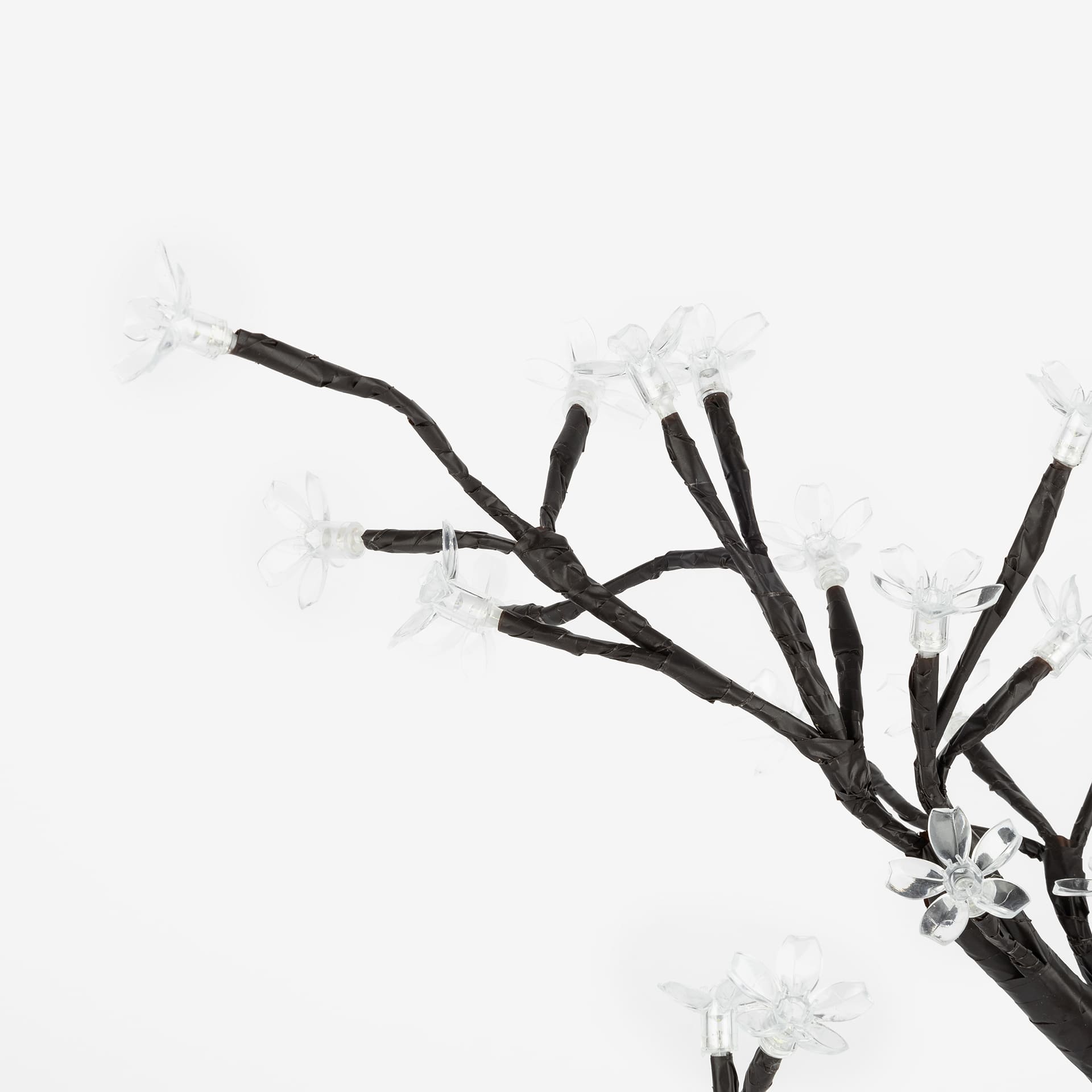 Árbol decorativo flores 48LED luz blanca 45cm