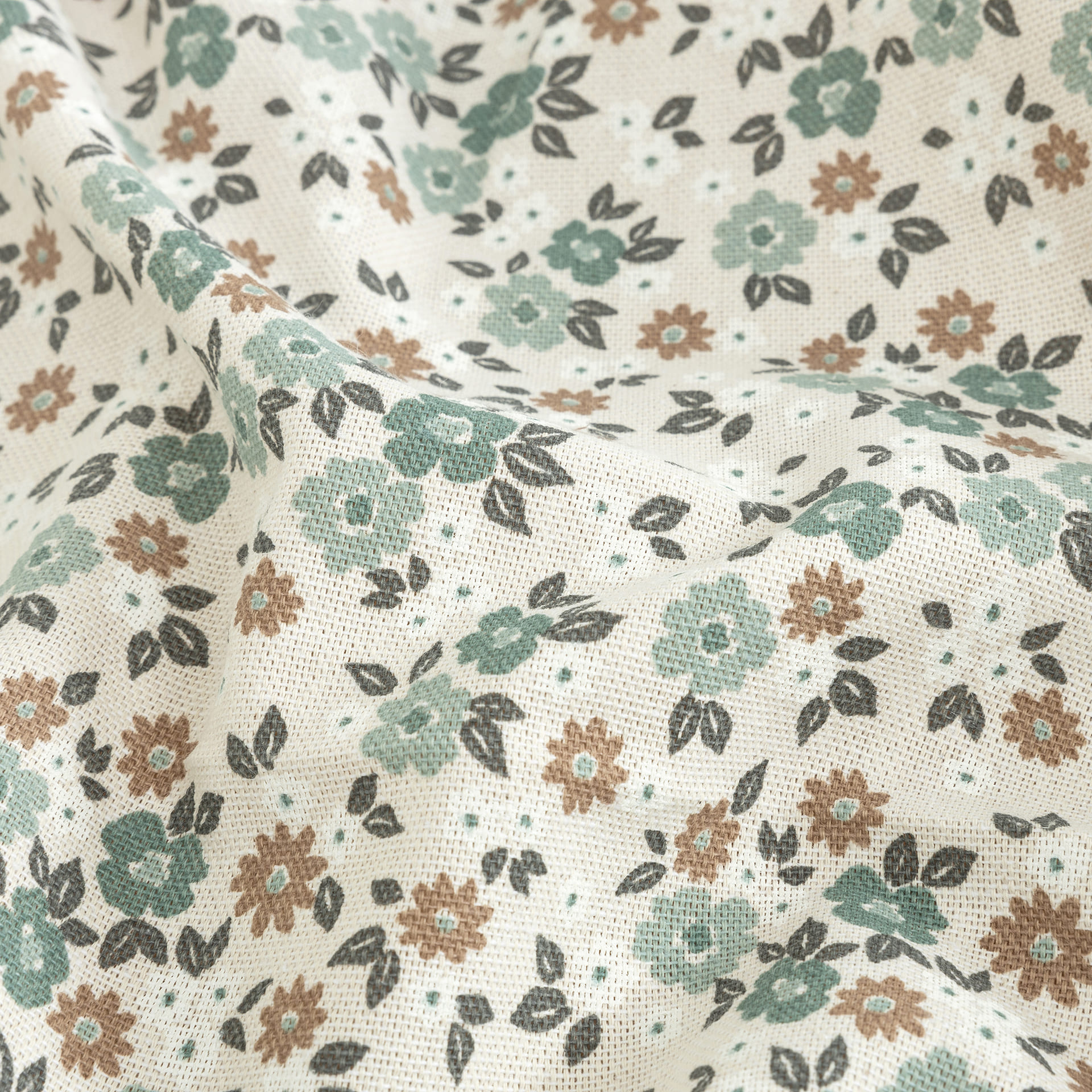 Mantel de algod&oacute;n reciclado azul Alba 135x200cm