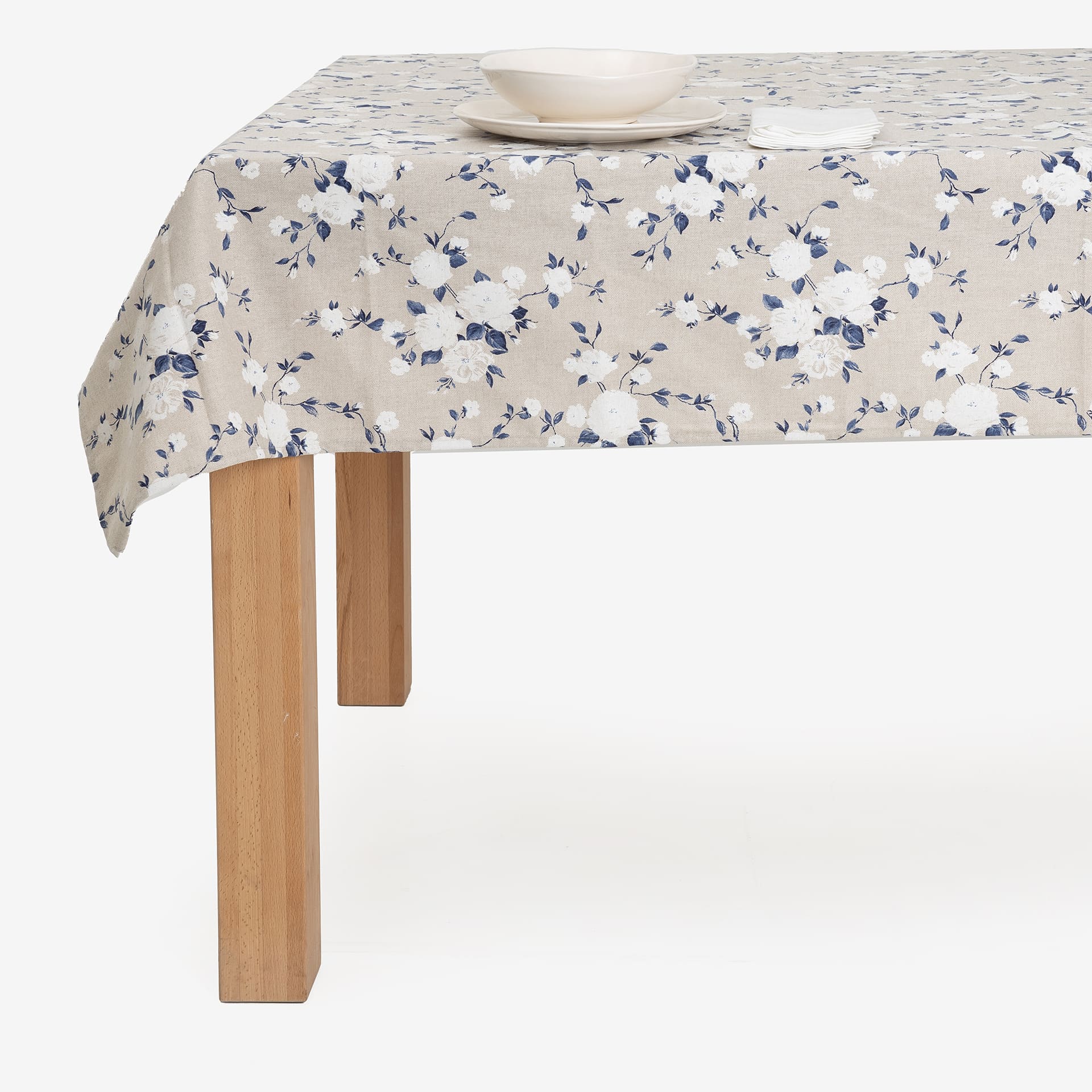 Mantel de algod&oacute;n reciclado Amarilis 135x200cm