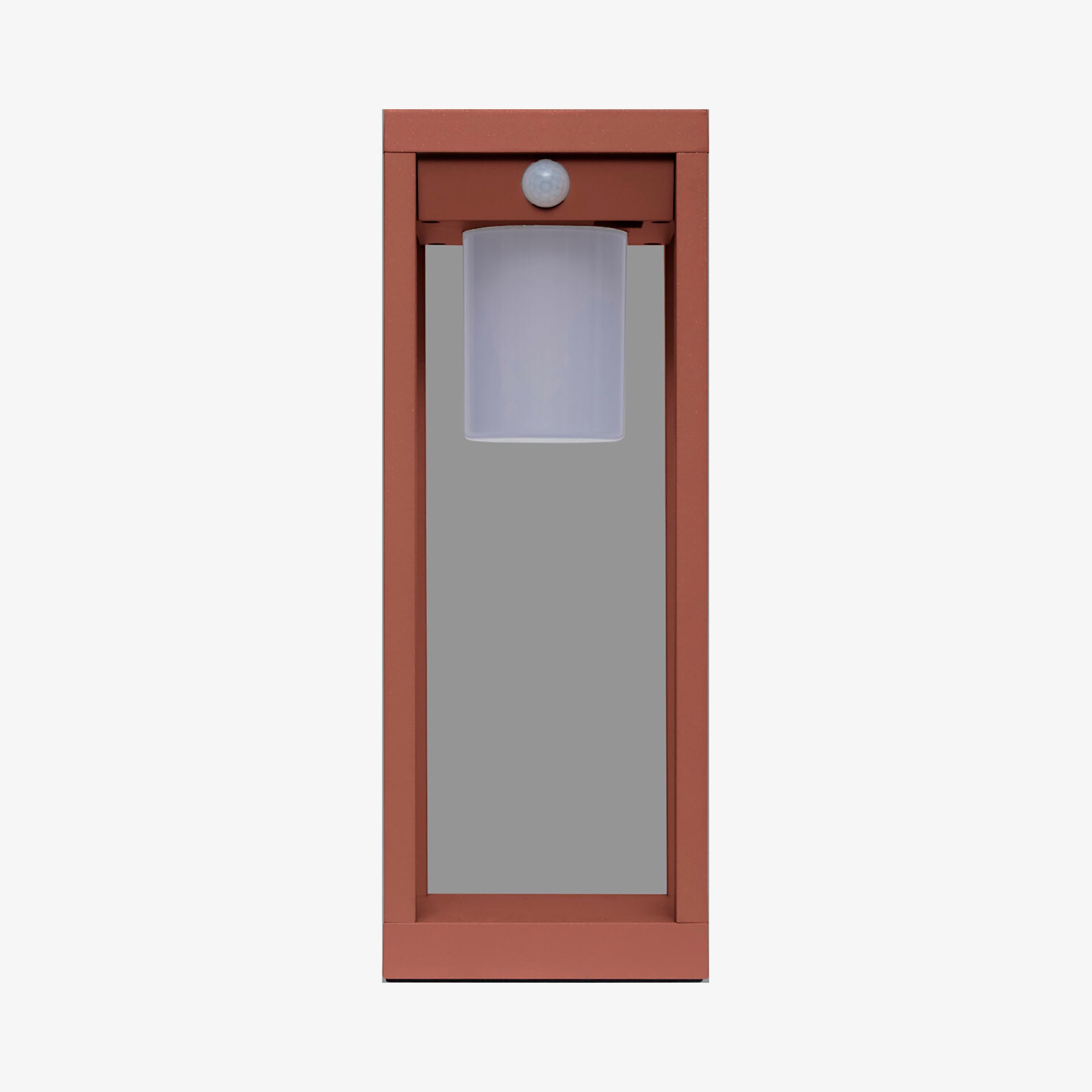 Farol solar para jard&iacute;n de aluminio caoba Pirox 40cm