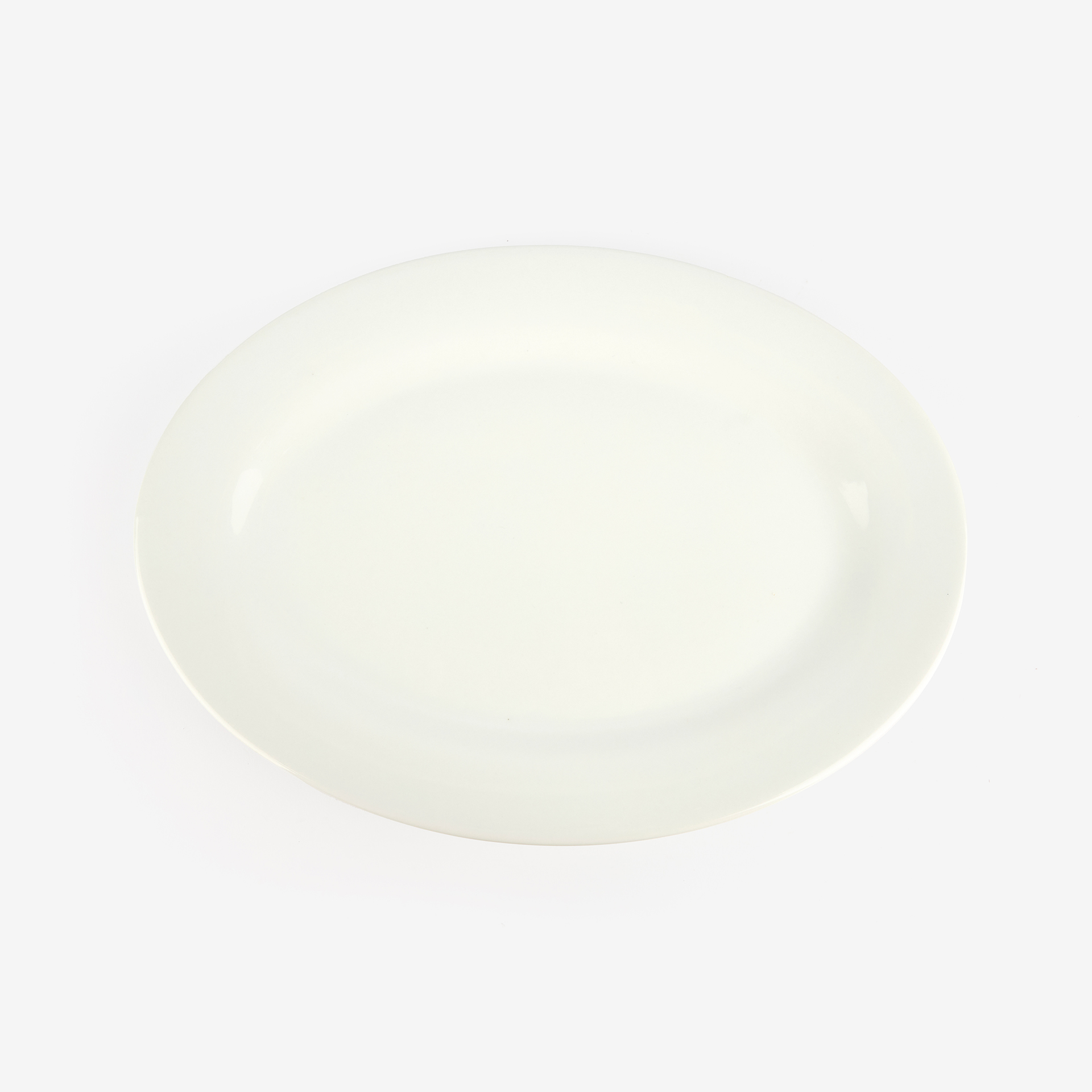 Fuente ovalada de porcelana para servir blanca 40cm