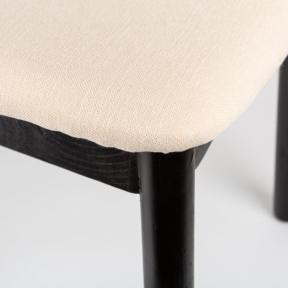 Silla de comedor de ratán y lino Cibran 46x42x85cm Clau&Chloe