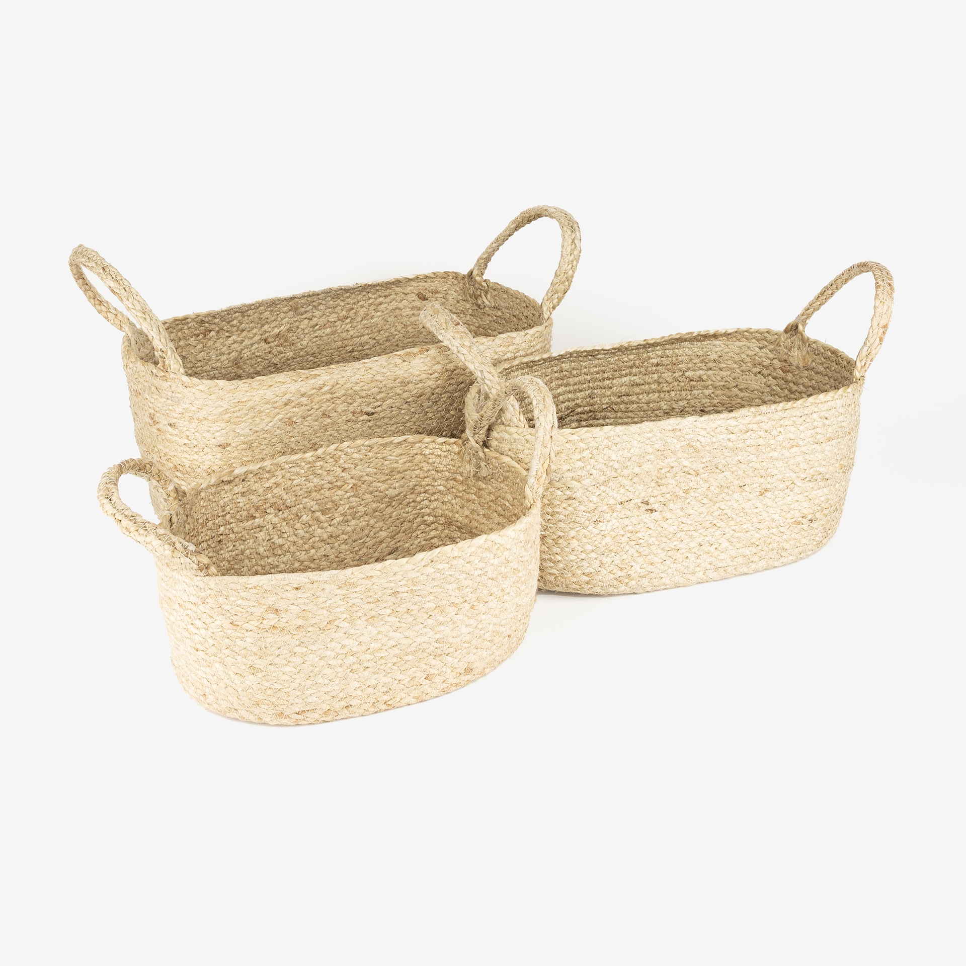 Cesta de yute ovalada Fita 40x26x18cm