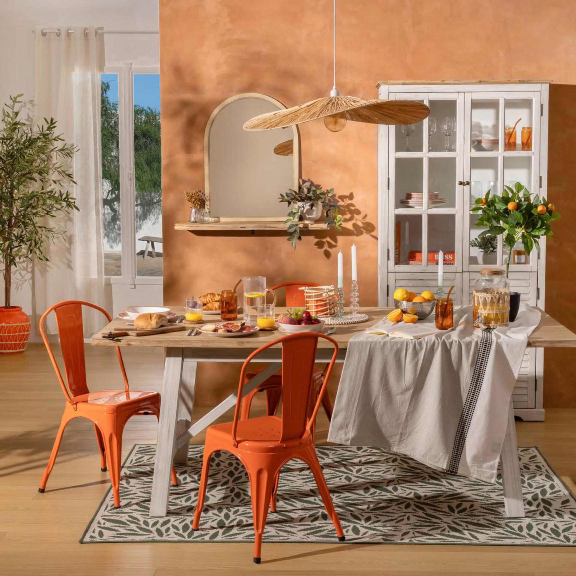 Mesa de comedor de madera Harel 200x100cm 