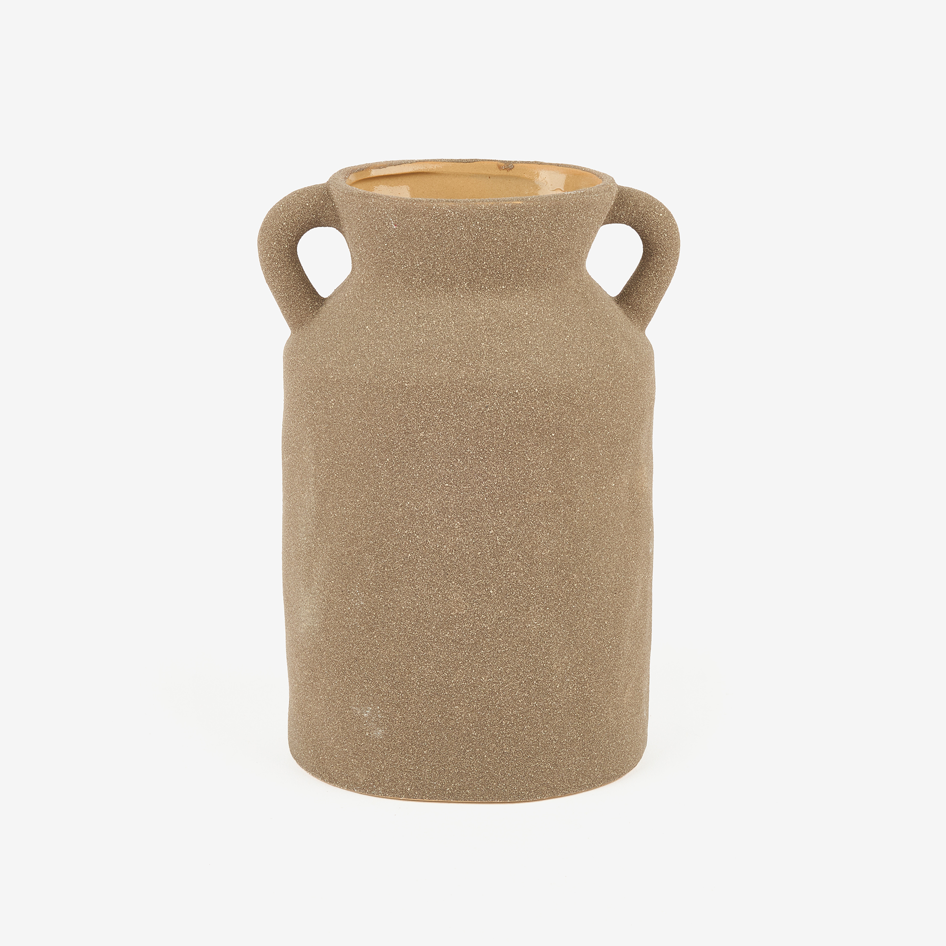 Jarrón de porcelana con asas topo Baru 14,5x9,5x21,3cm