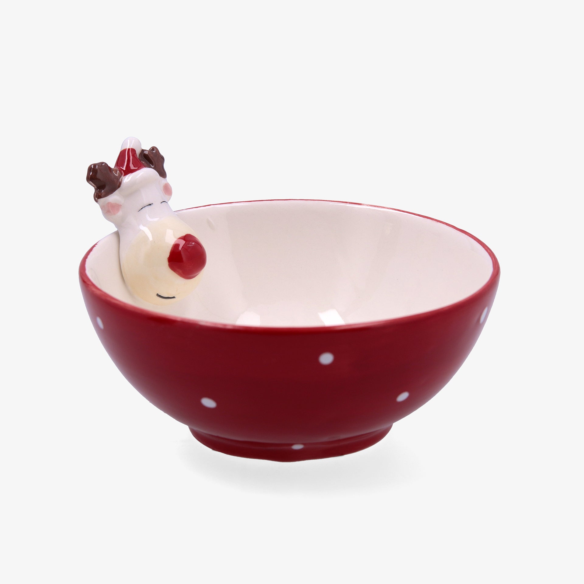 Bol de dolomita reno rojo &Oslash;12x7cm Clau&Chloe