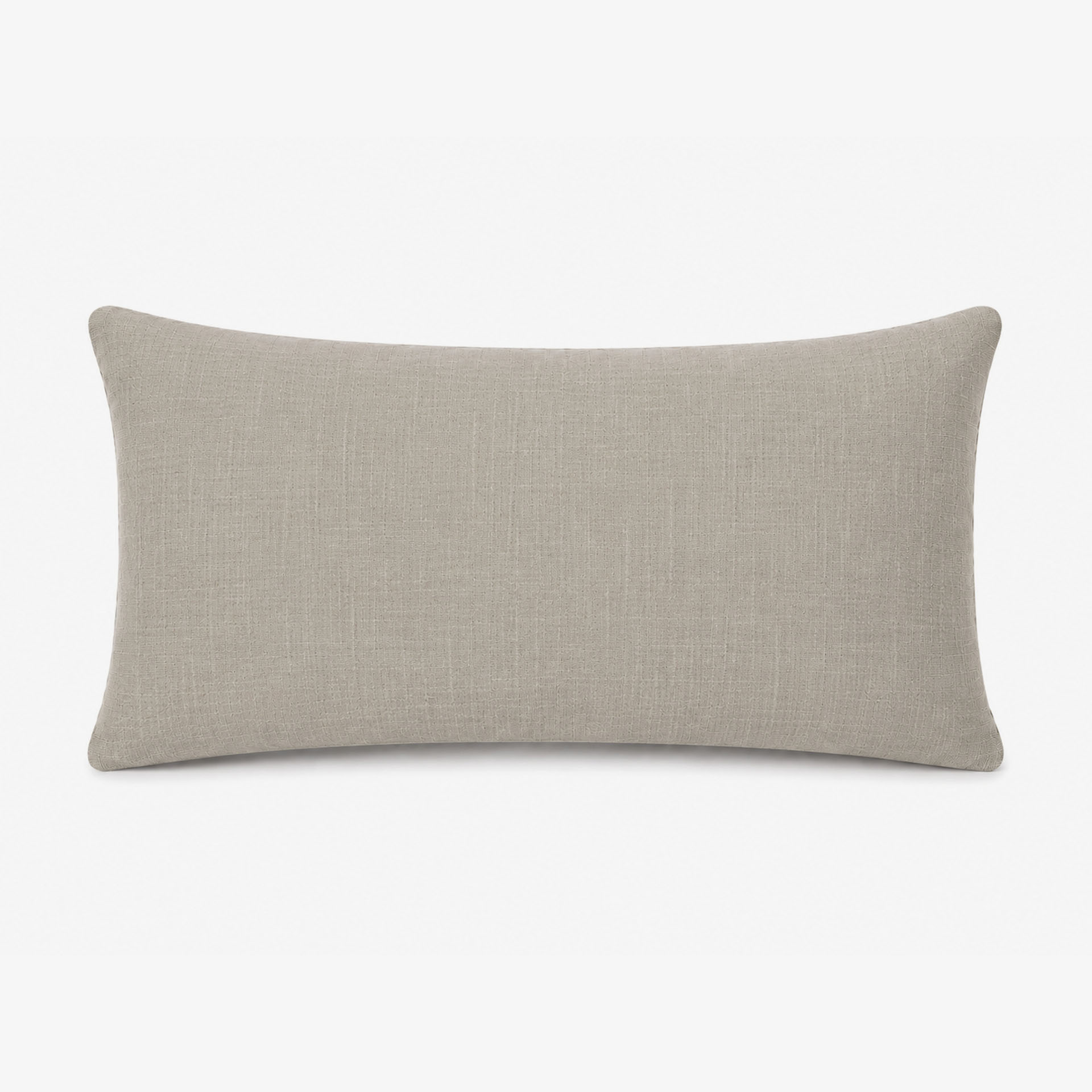 Funda de coj&iacute;n beige de poli&eacute;ster y lino Bruma 30x45cm